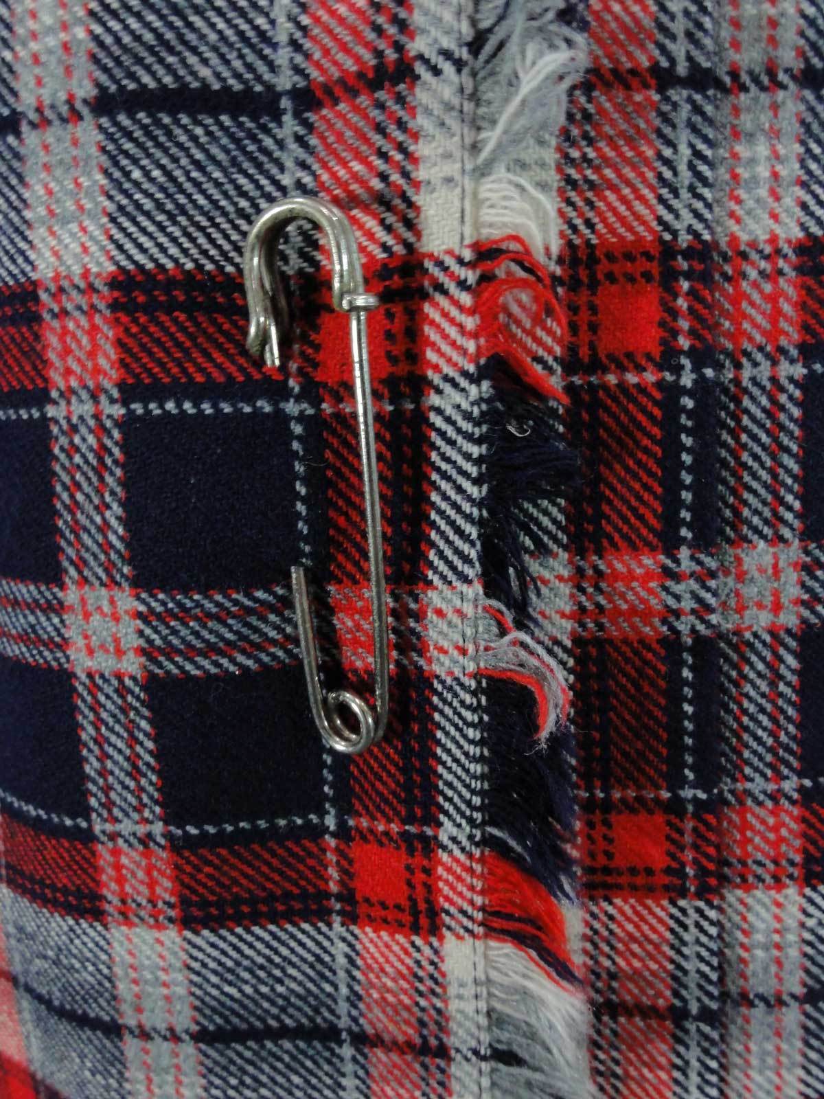 Vtg Moffat Weavers Wool Acrylic Kilt Scotland Red White Blue Pleats 30″ Waist/14