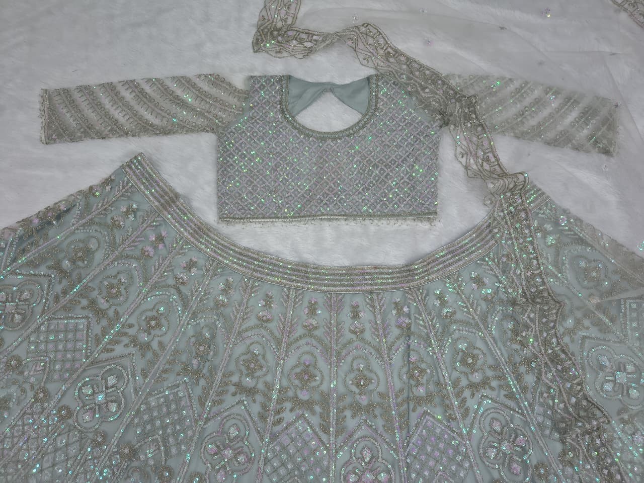Premium Butterfly Soft Net Lehenga Embellished With Beautiful T Embroidery