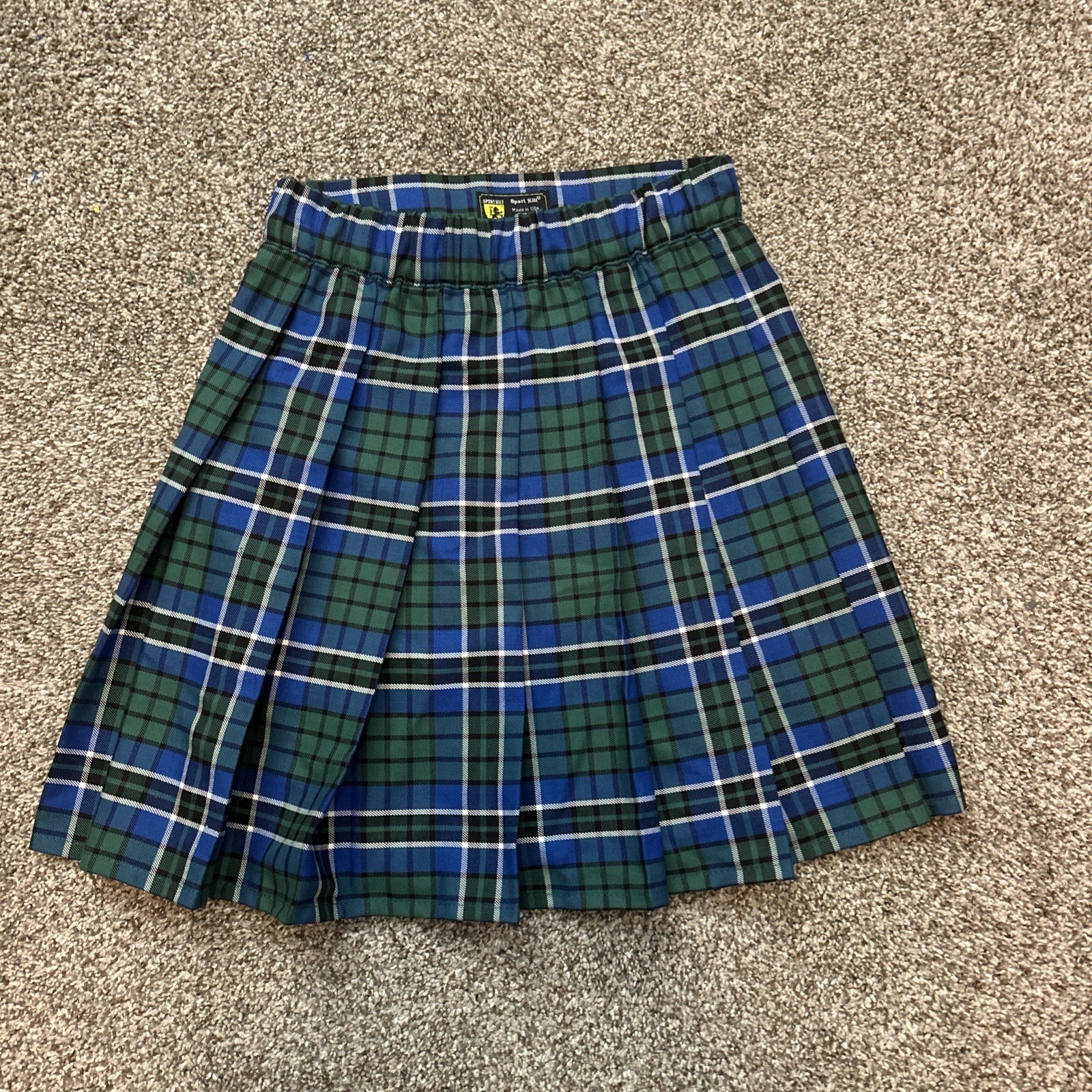 Sport Kilt Dress Gordon Tartan Small Plaid Pleated Scottish Highland Adjustable