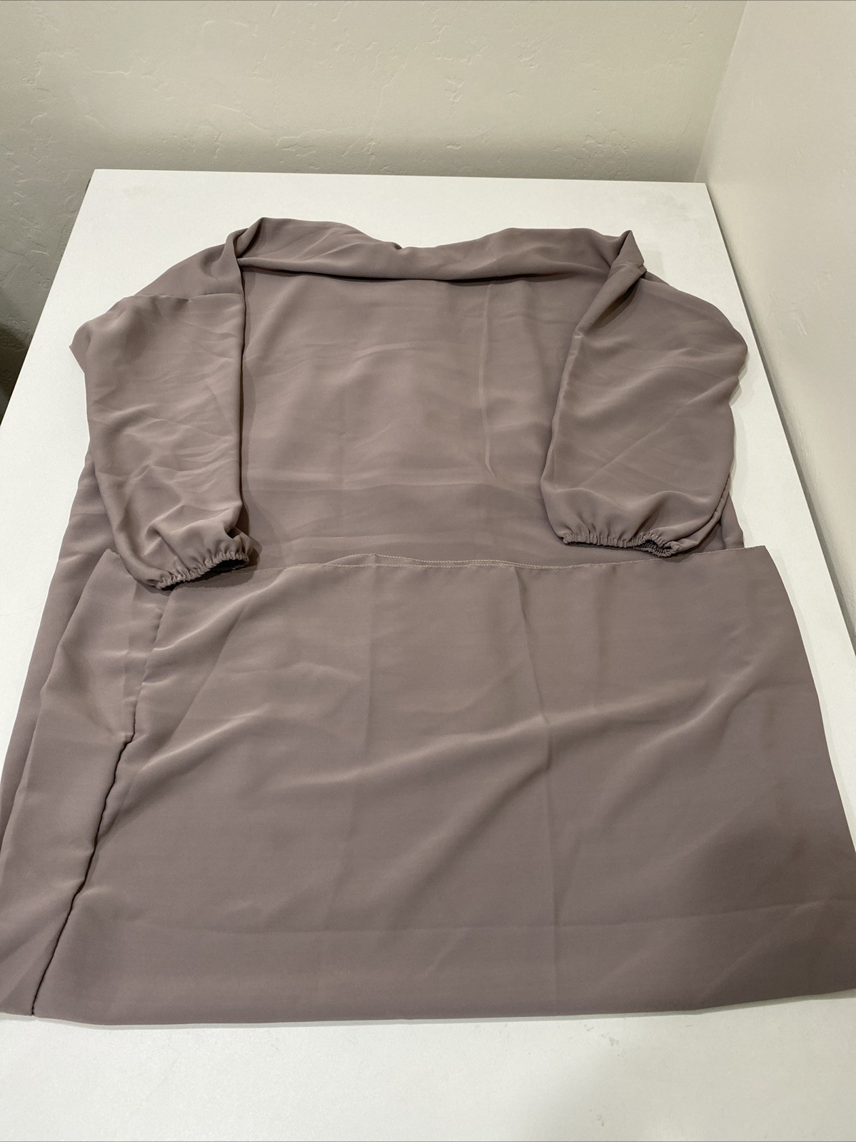Malaika Abaya With Attached Scarf Light Mocha Size