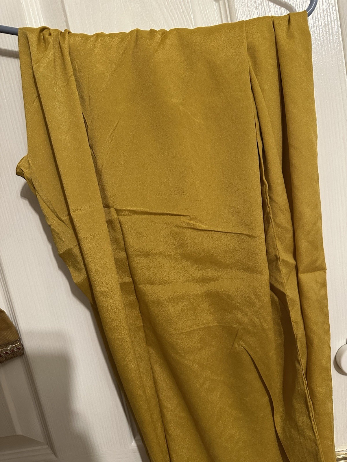 Mustard Yellow Embroidered Cotton Blend Salwar Kameez with Dupatta for Women