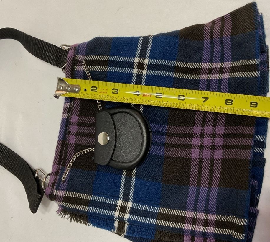 Scottish Tartan Crossbody Purse Sholder Hand Kilt Shape Ladies Purse Sponge Bag