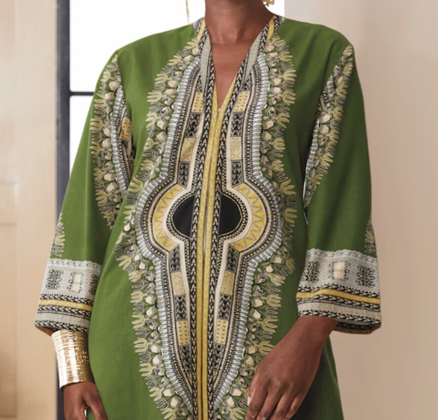Size S Small Ashro Green Ethnic African American Pride Amina 2-Piece Pant Set
