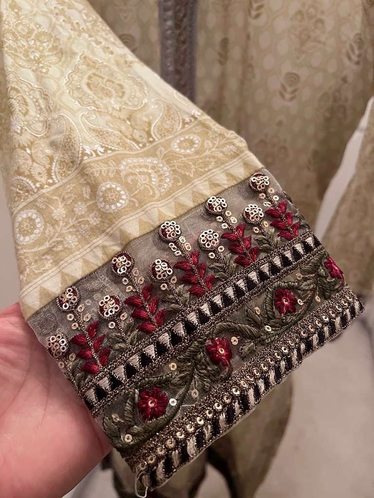 Custom Stitched Maria B Women’s Pakistani Embroidered Salwar Kameez 3-Piece