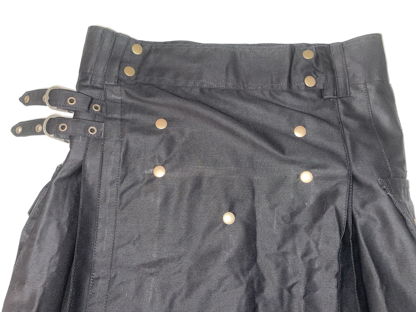 Men’s KiltExperts Utility Hybrid Kilt Size 32 Black 100% Cotton