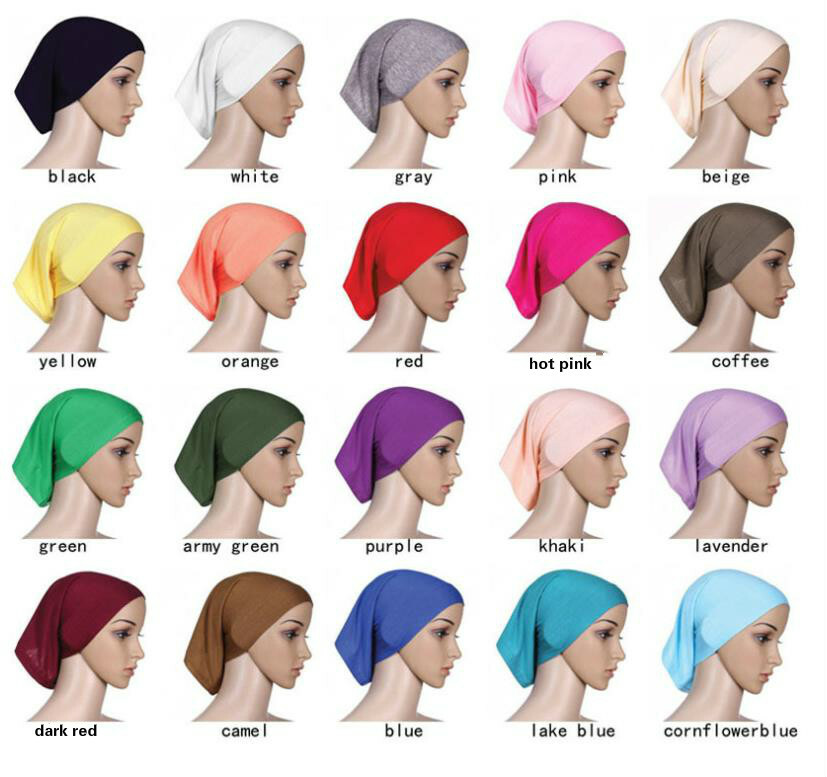 Muslim Head scarf Inner Hijab Caps Islamic Underscarf Ninja Scarf hat