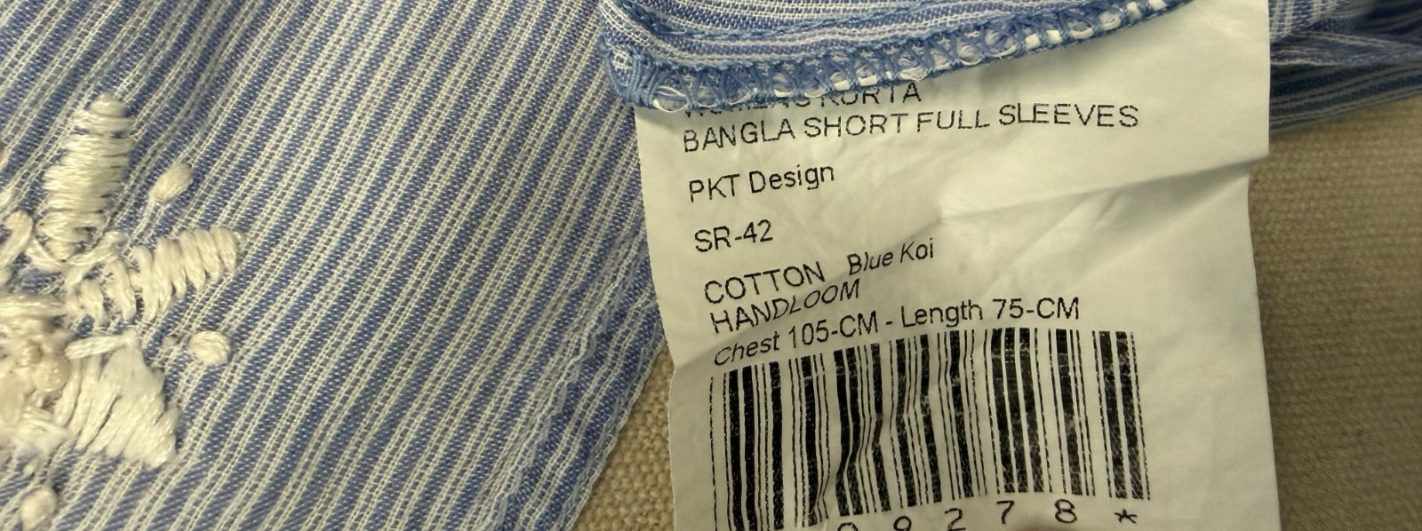 Chikankari Embroidered Lal Behari Tandon Medium Kurta Blouse Top Handloom Shirt