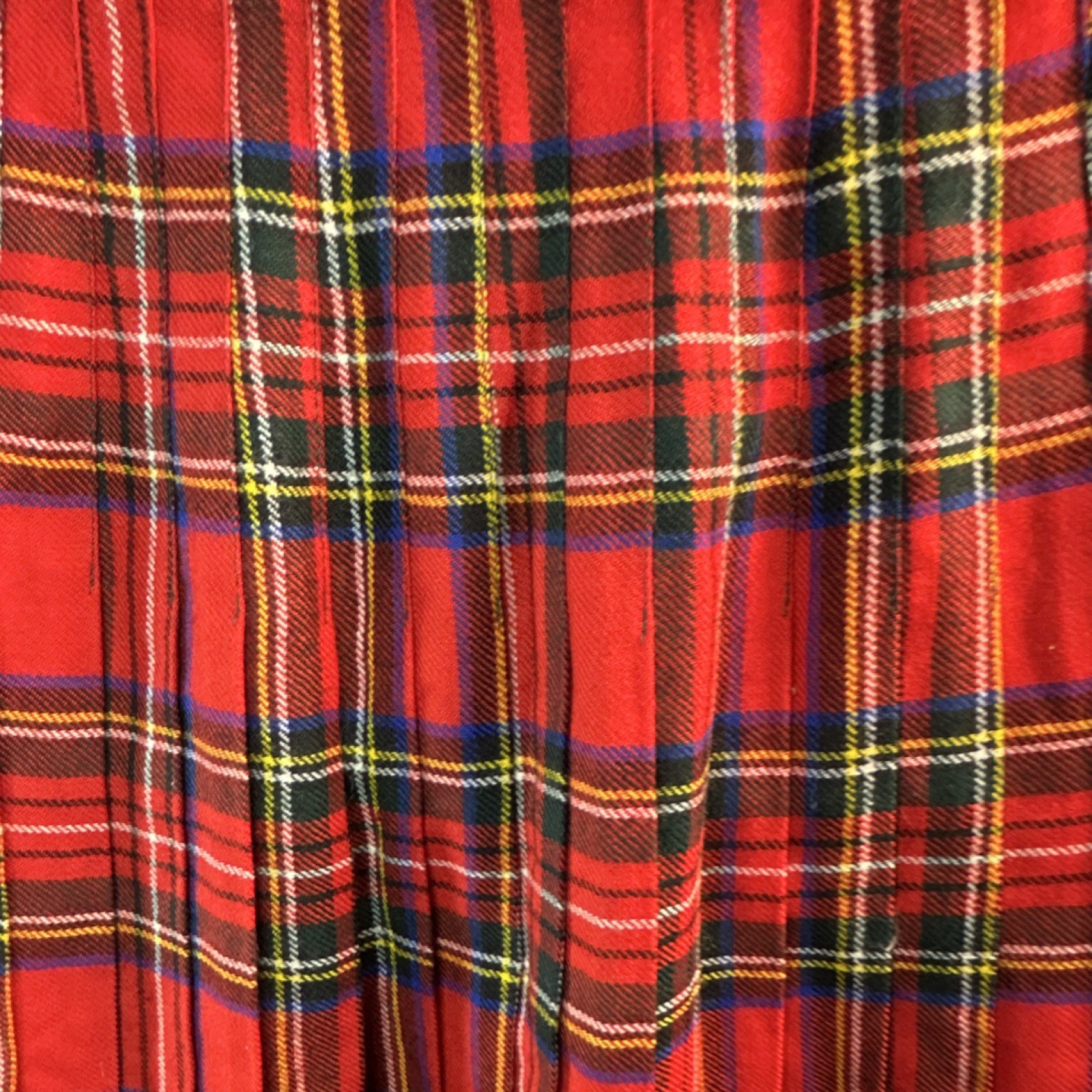 Highland Home Industries Women’s Red Traditional Kilt 100% Pure New Wool Size 12
