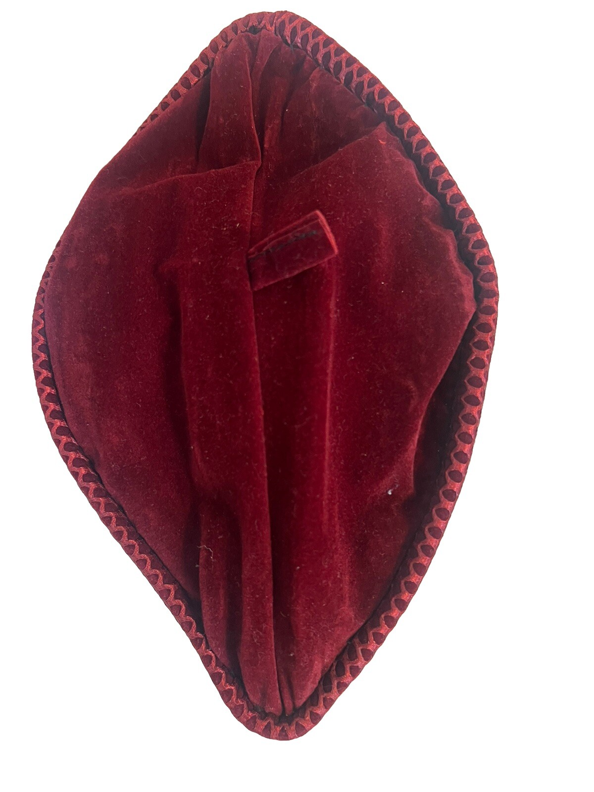 Men’s Dark Red Handmade African Traditional Mesh / Velvet Chieftaincy Hat.