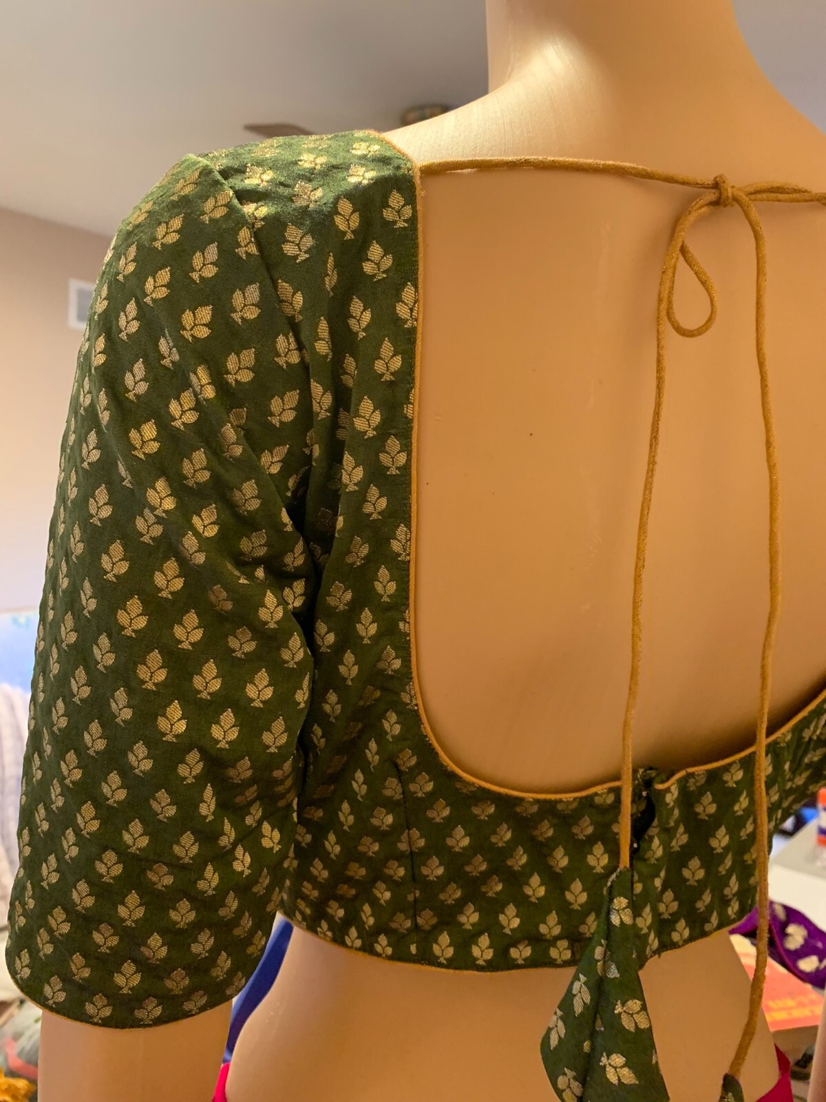 Designer Banaras Silk Blouse with Zari Weaving boota brocade