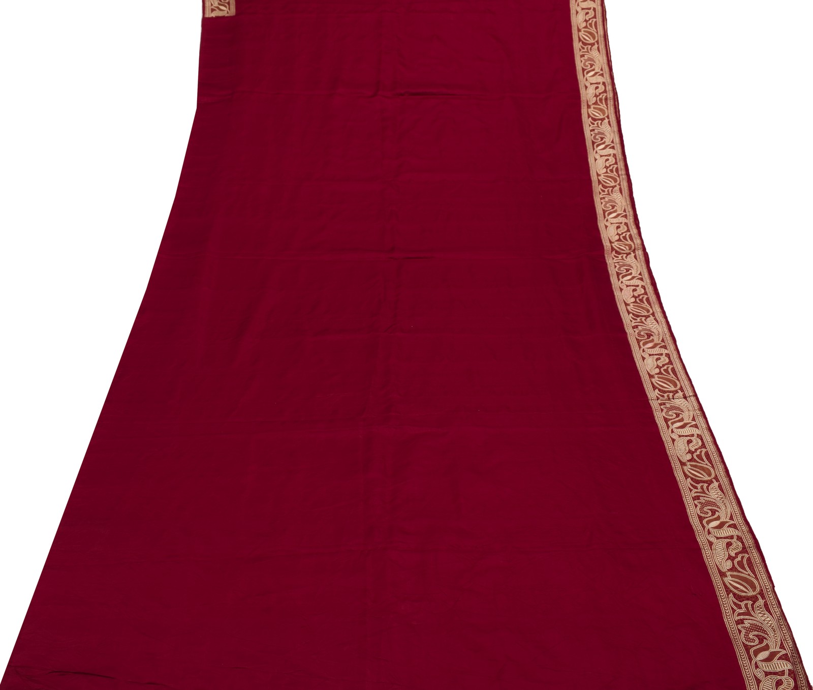 Sushila Vintage Heavy Saree Pure Satin Silk Banarasi Brocade Woven Sari Fabric