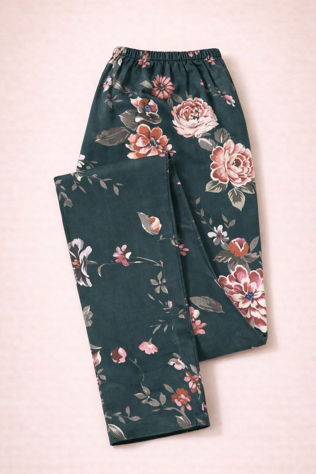 Elegant Green Floral Printed 3-Piece Suit with Embroidered Dupatta | Size Medium