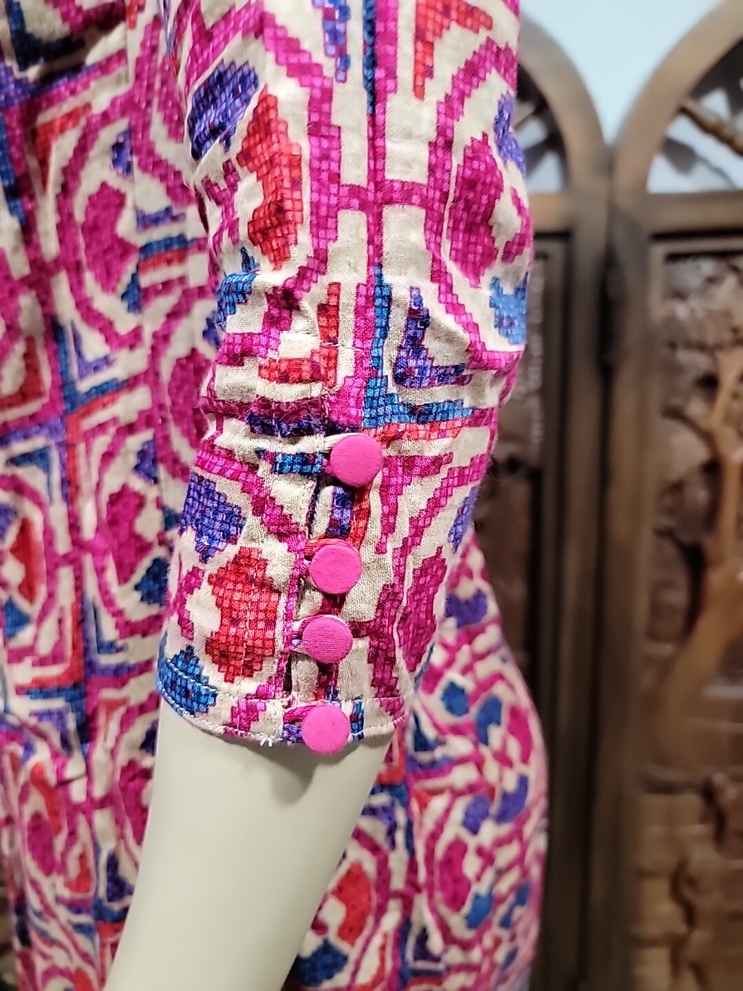 Sailor Regular Fit Size S Multicolor Woven Long Kurti Dress #C