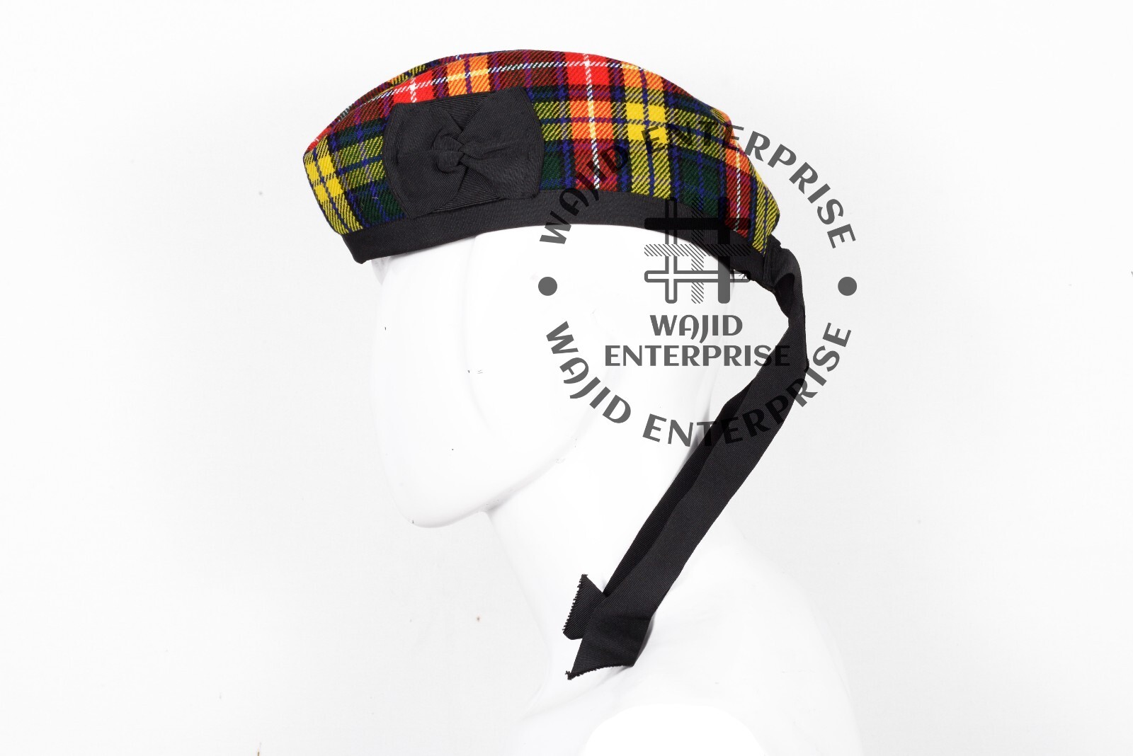 GLENGARRY Cap Scottish Buchanan tartan Military Piper Glengarry Bonnet Kilt Cap