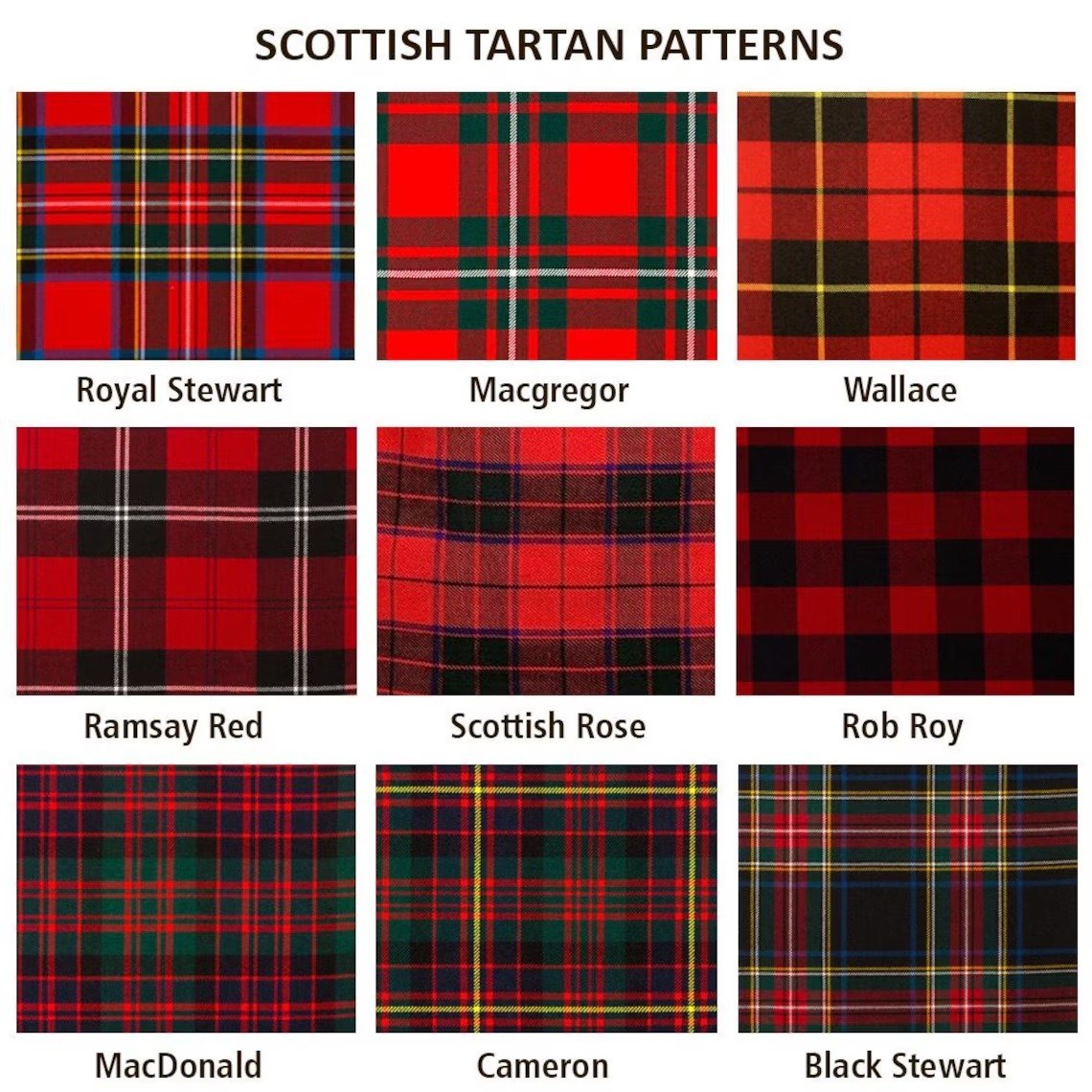 Men’s Full Highland Dress 12 PC Kilt Outfit in Anderson Tartan or Custom Tartan