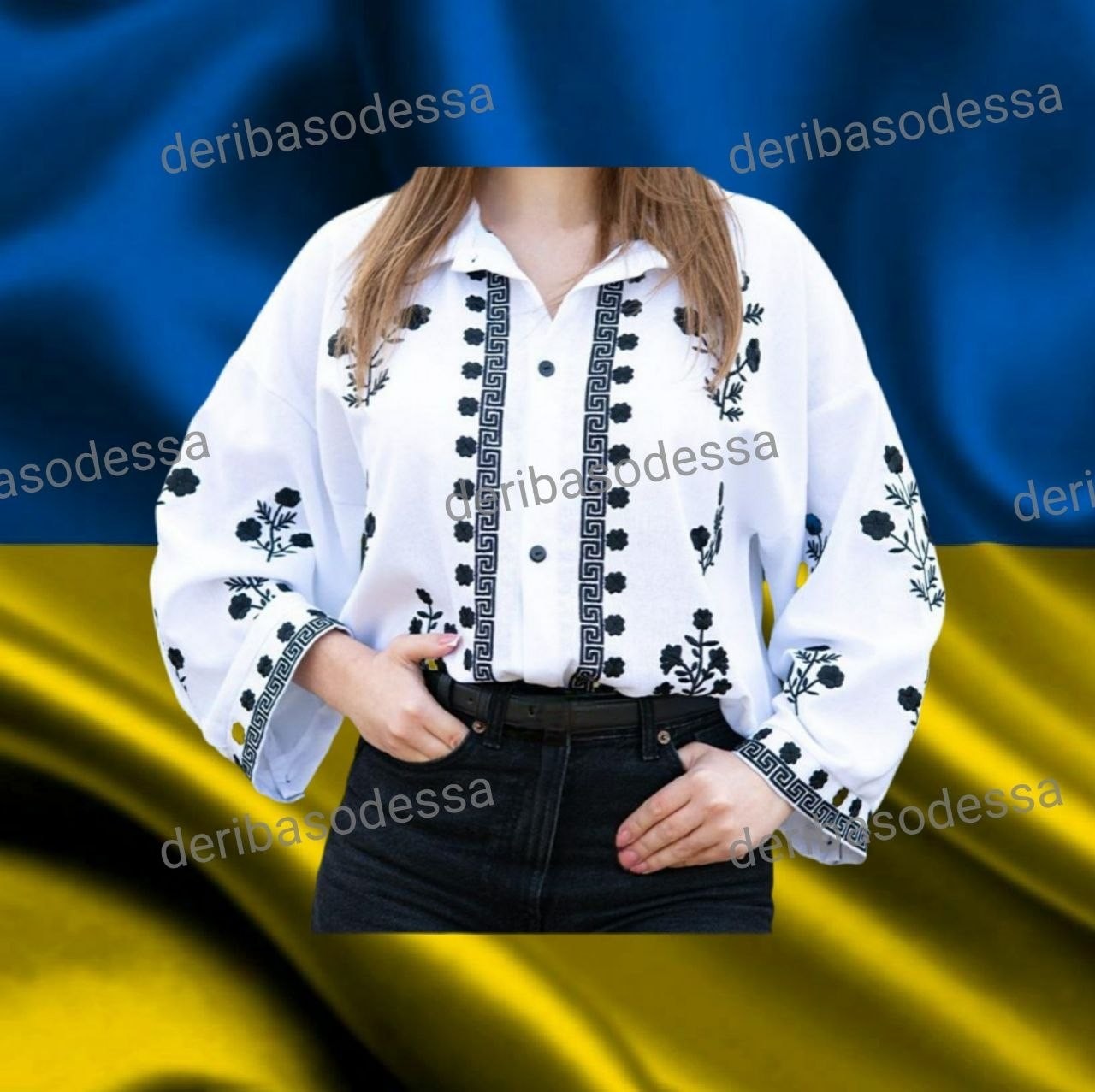 Traditional Ukrainian embroidered shirt, blouse Vyshyvanka S,M,L,XL,2XL,3XL,4XL