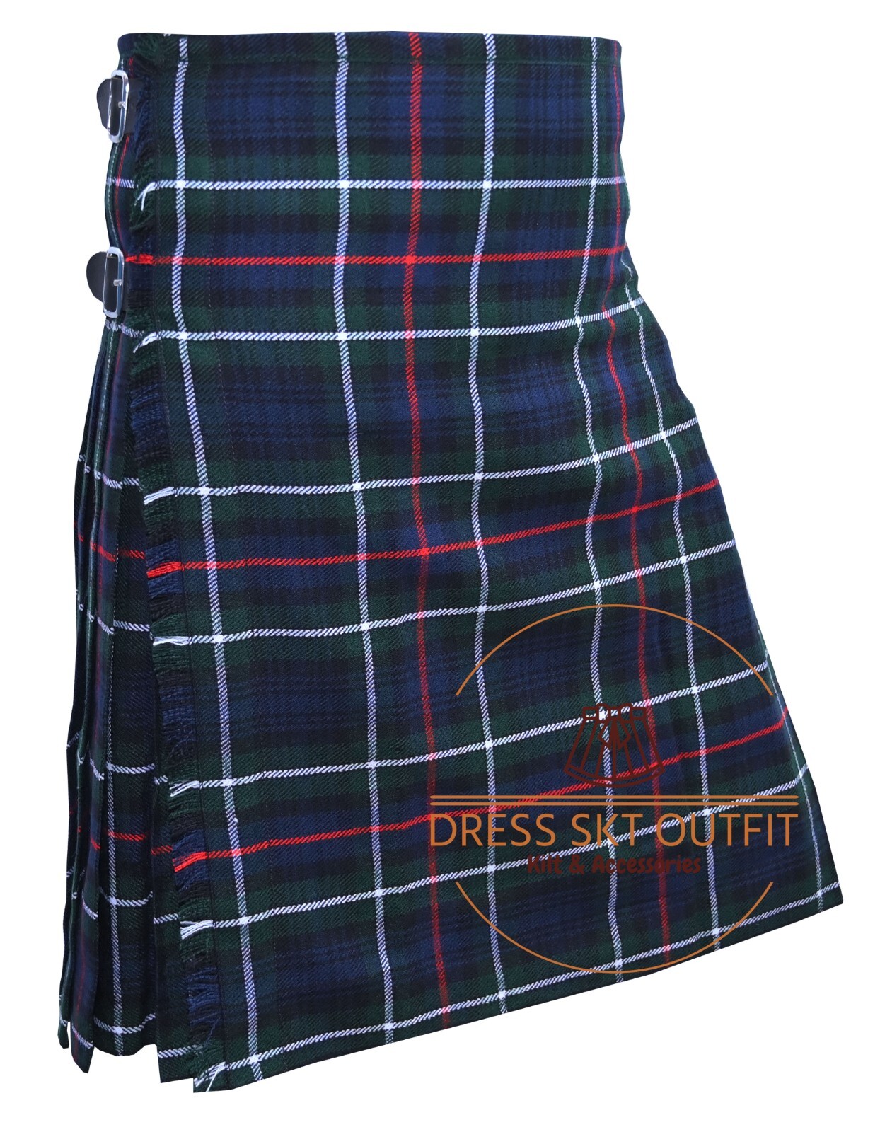Scottish Traditional mackenzie tartan 8 Yard Kilt For Men’s Custom Size