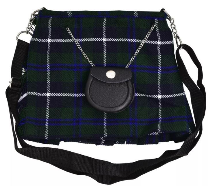 Scottish Tartan Crossbody Purse Sholder Hand Kilt Shape Ladies Purse Sponge Bag