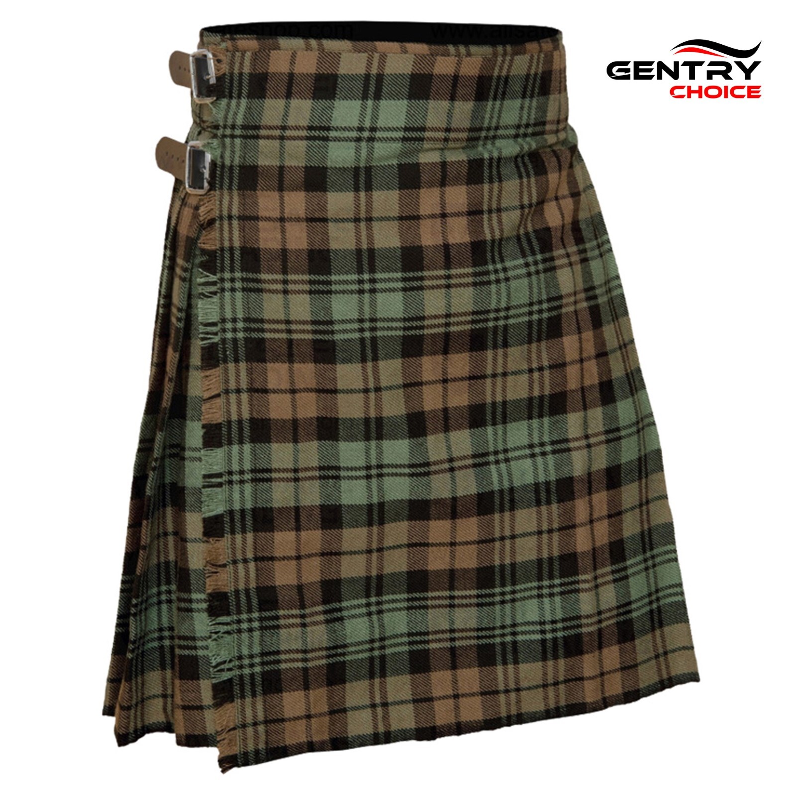 Mens Scottish Tartan Kilt Black Watch Weathered 8 Yards Highlanders Wedding Kilt