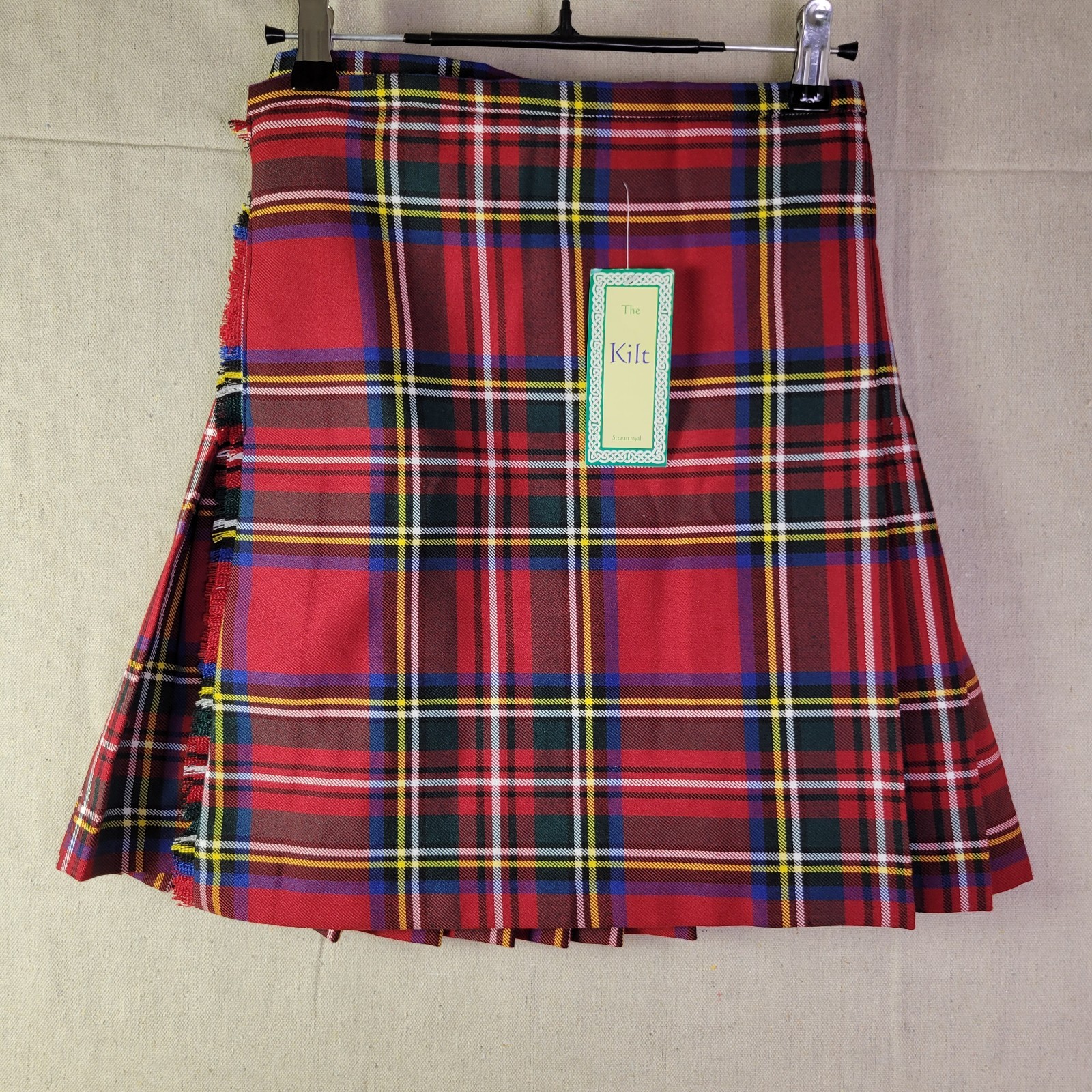 The Kilt Stewart Royal Kids Ages 7-8 Tartan Plaid Wrap Around Skirt