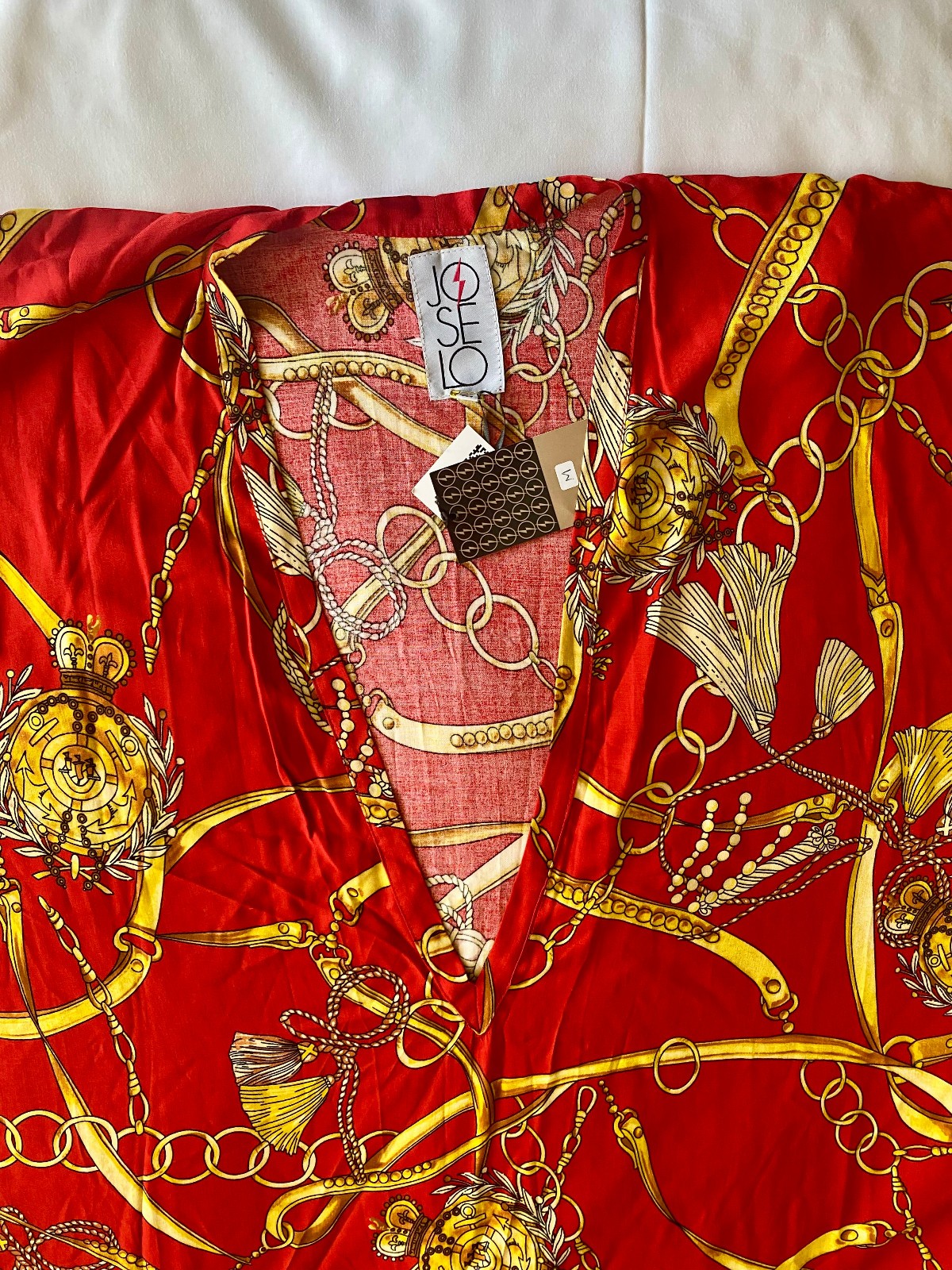 Caftan Kaftan Red Gold Chain Print Women’s Men’s Unisex New Rayan Light Weight