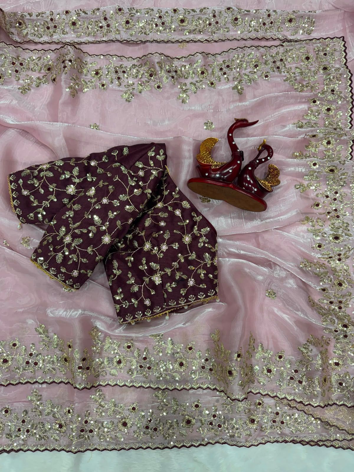 Saree Blouse Bollywood Party Wear Indian Pakistani New Sari Wedding Designer