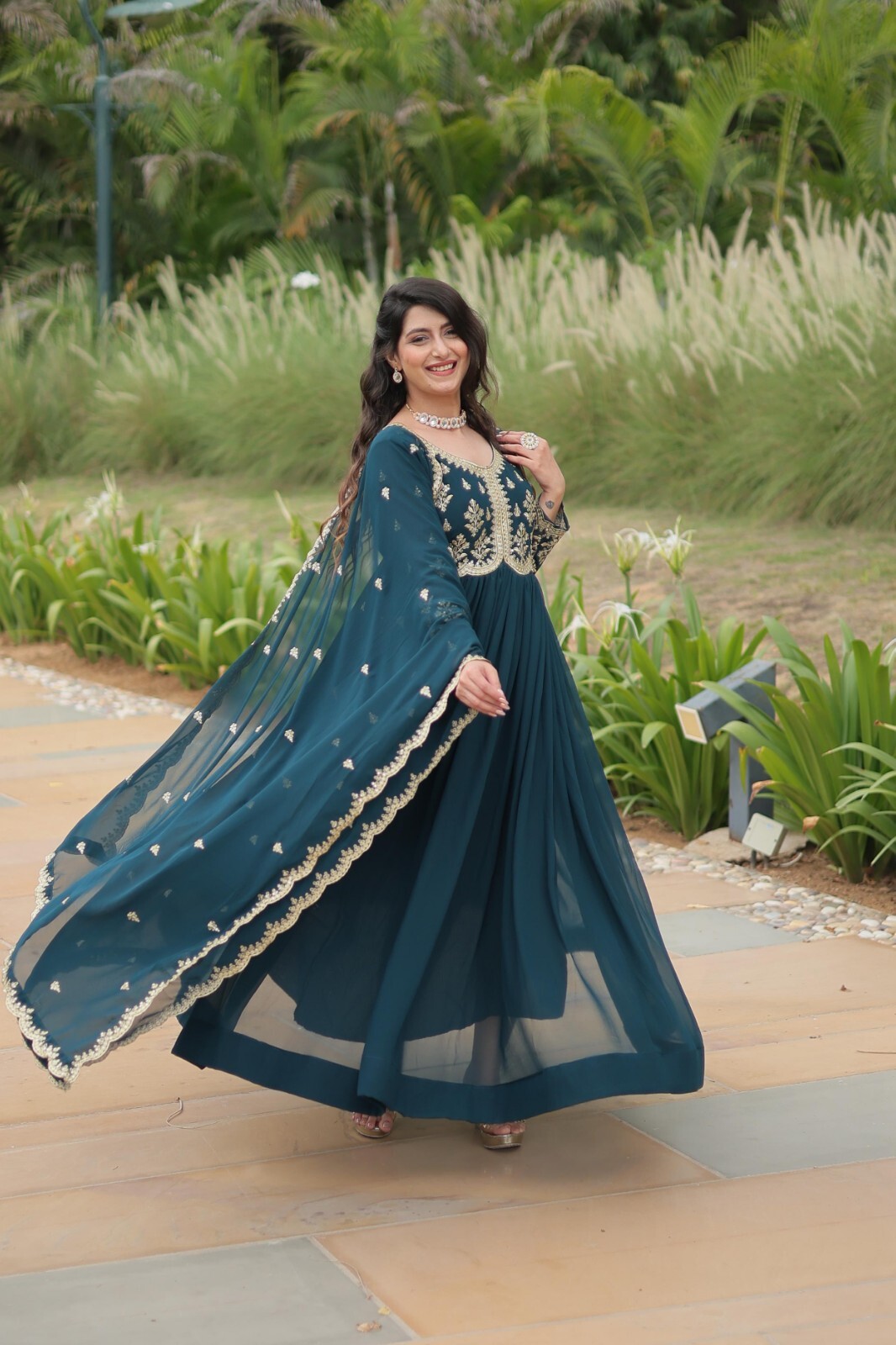 Pakistani Indian Wedding Wear Dress For Women’s Ethnic Taditional Wear Long Gown