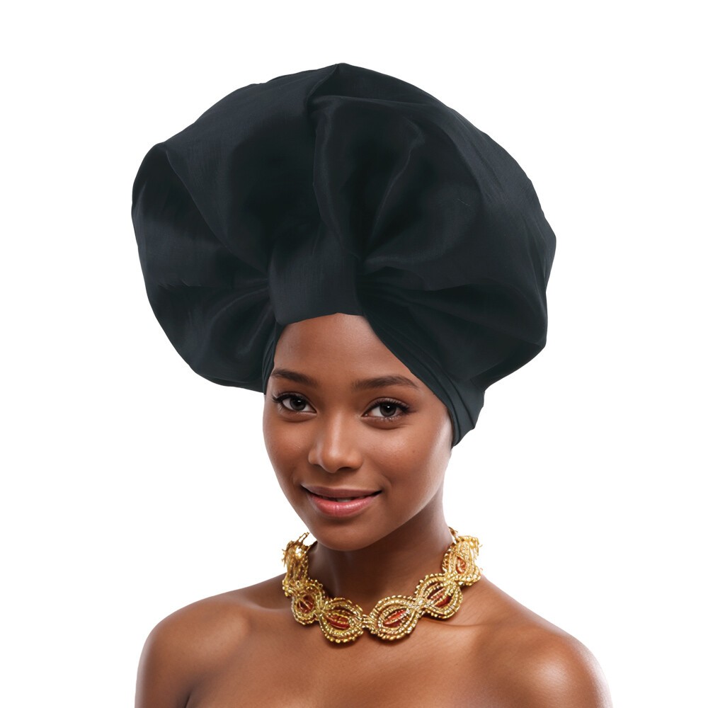 African Women Hijab Headtie Nigerian Auto Gele Wedding Party Hat Turban Aso Oke