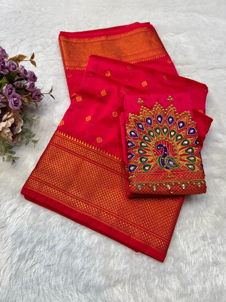 Saisha Khalanjali Paithani Saree (Prem. Tara Silk) w/ Exclusive Designer Blouse
