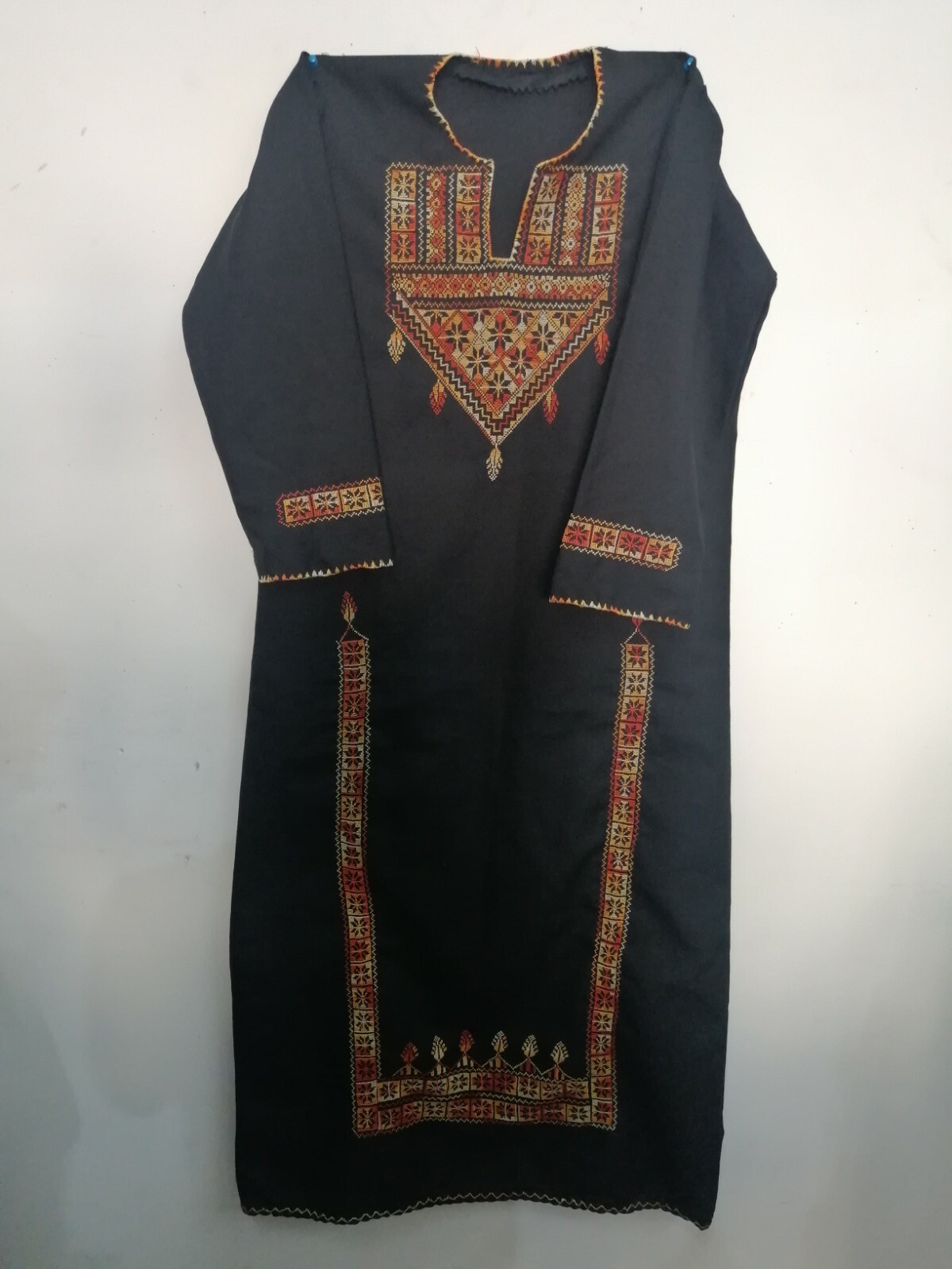 Vintage Embroidery Traditional Palestinian Heritage Thob Dress Handmade