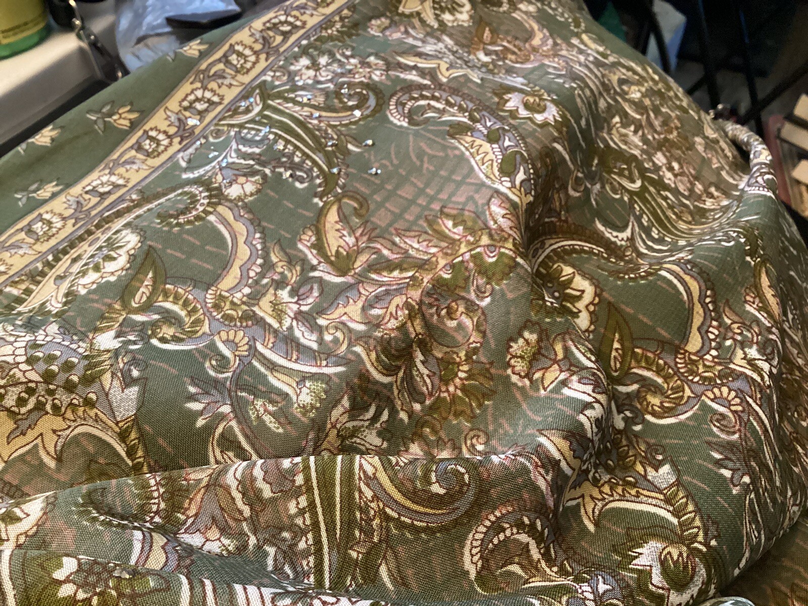 Vintage Silk- Indian Green Saree