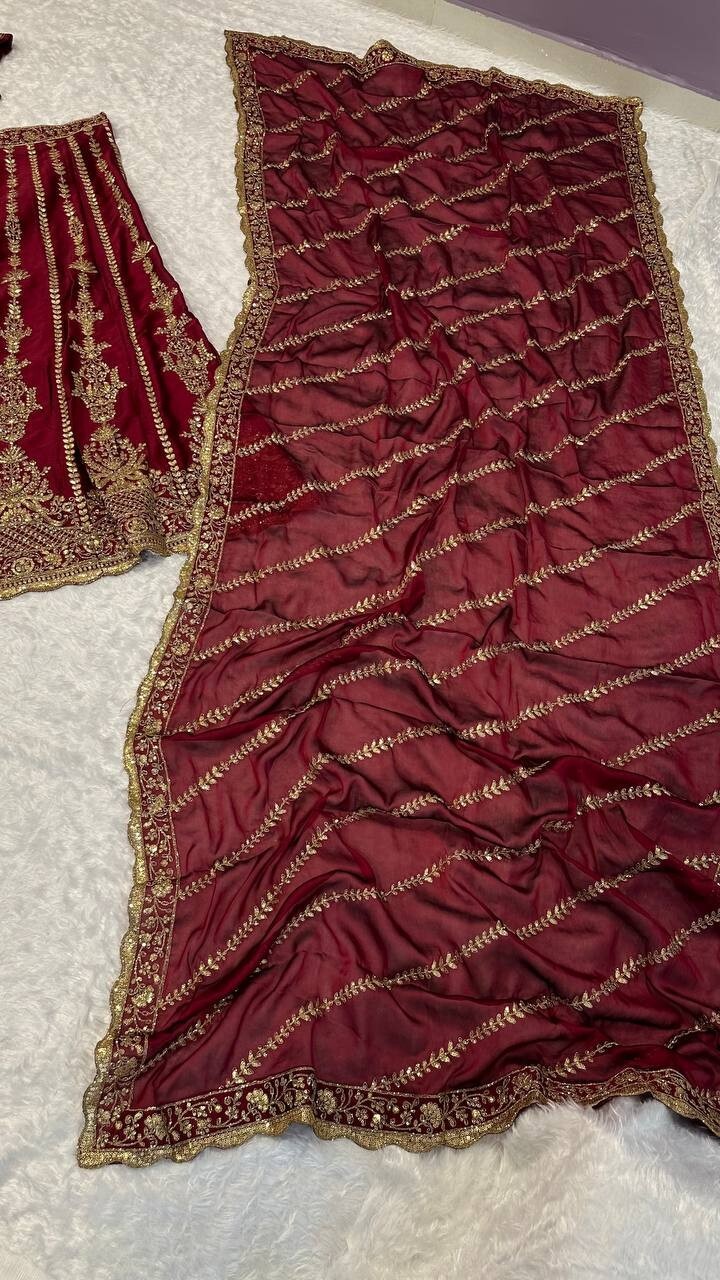ETHNIC WEAR KASTURI SILK LEHENGA CHOLI WITH DUPATTA FOR WOMEN FESTIVAL