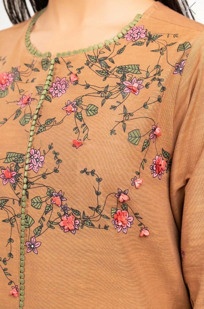 NWT GUL AHMED Sizes M, L Screen Printed Khaddar Kurti Pakistani Designer