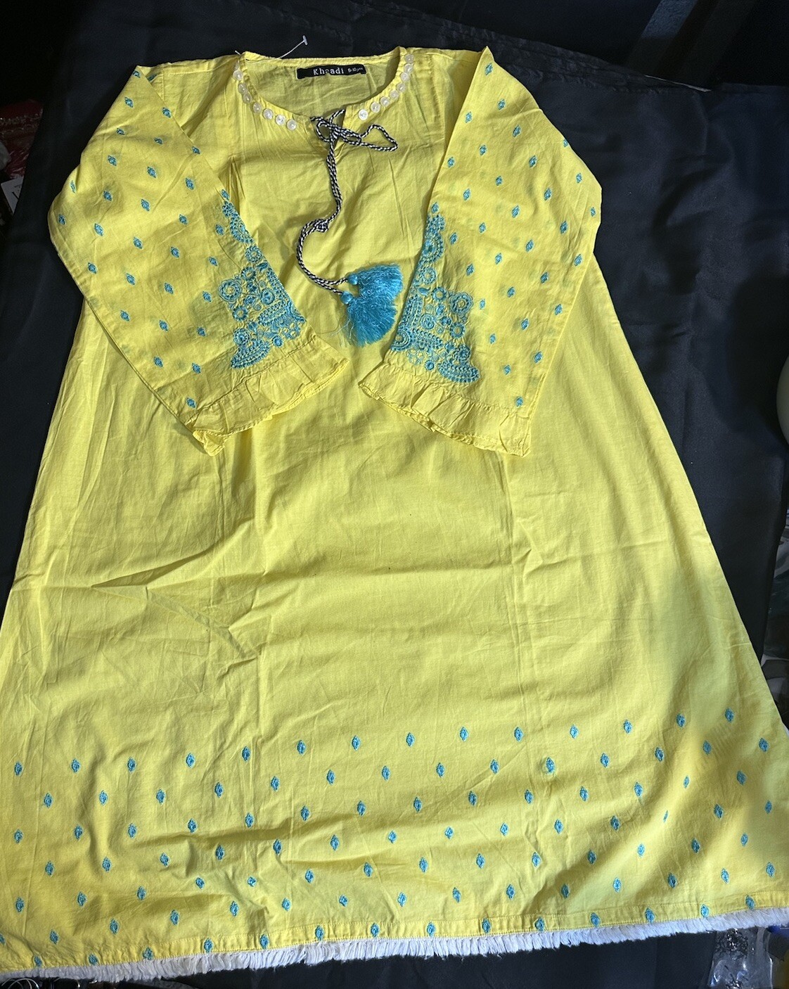 ‼️KHAADI BRAND BEAUTIFUL EMB KURTIS/SHIRT ONLY-Clearance – Many Sizes- $14 Only