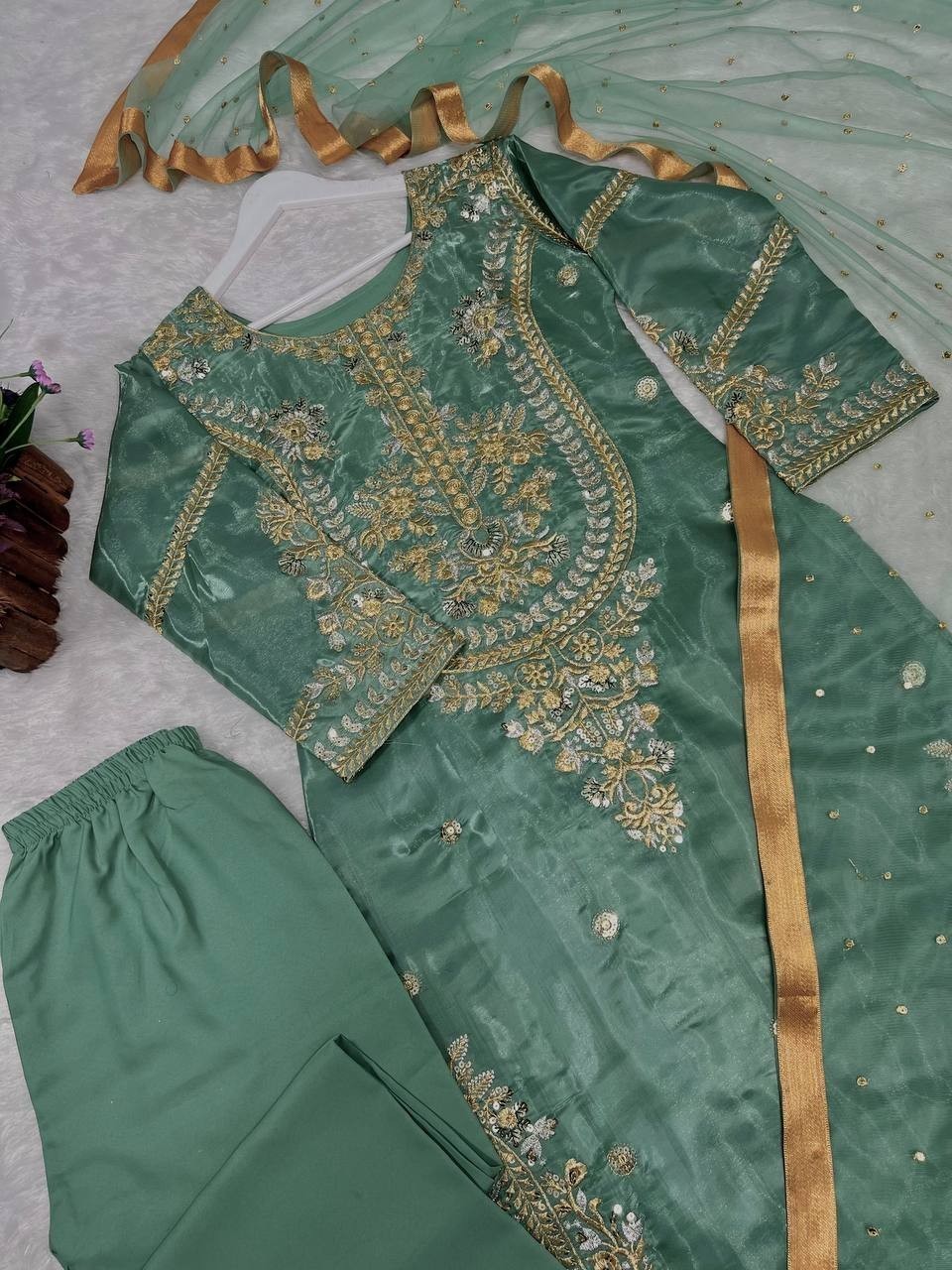 New Indian Bollywood Plazzo Suit Ethnic Pakistani Salwar Kameez Designer Wedding