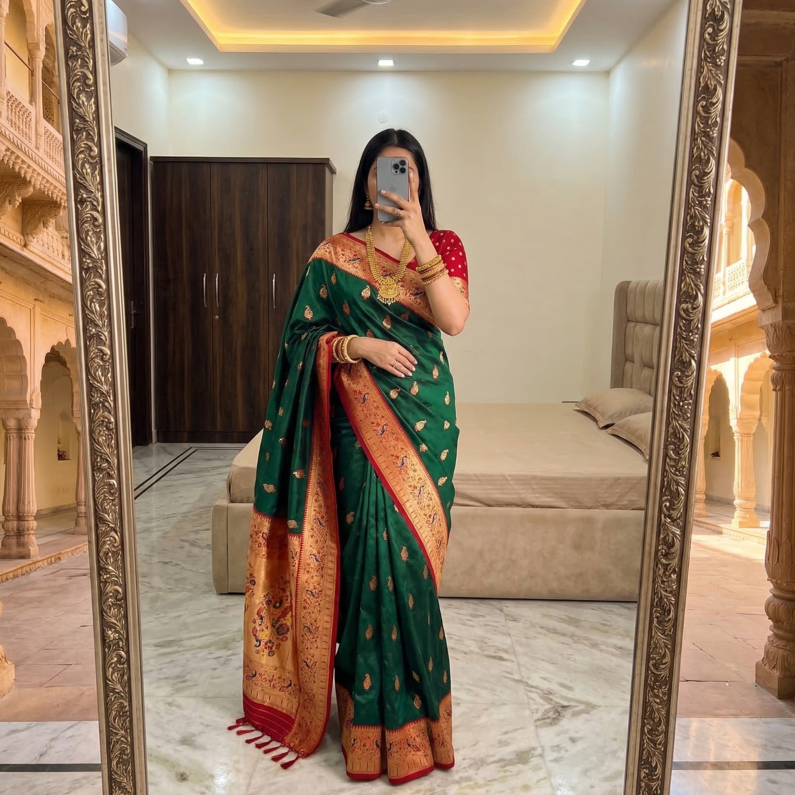 Ethnic Wear Designer Soft Paithani Silk Saree With Blouse For Women