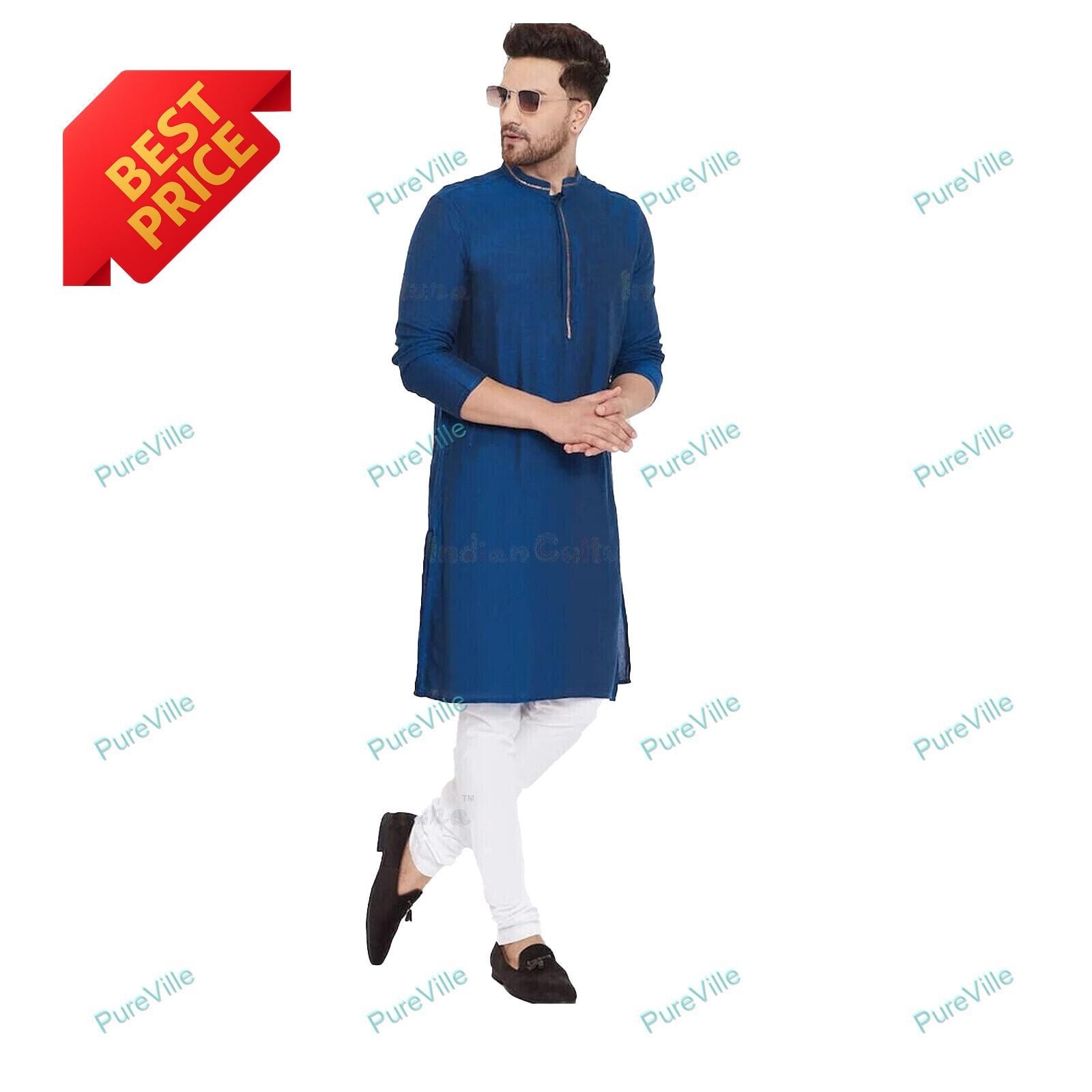 Mens Kurta only Fancy Kurta Cotton Dress Mens Shirt Plain Top Tonic Mens Shirt