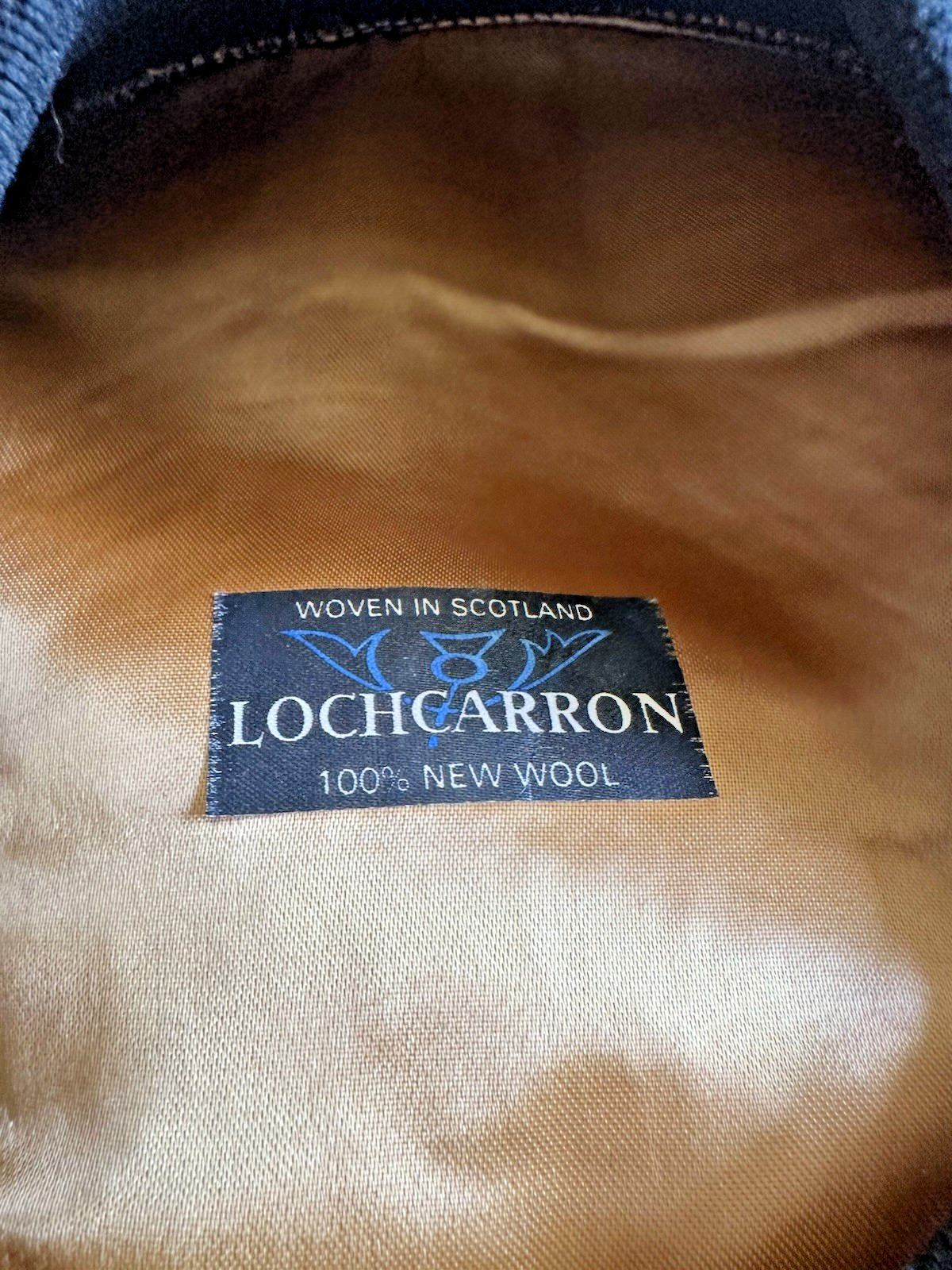 Lochcarron Tam O Shanter Cap Tartan Blue Wool Scotland One Size Costume VNTG