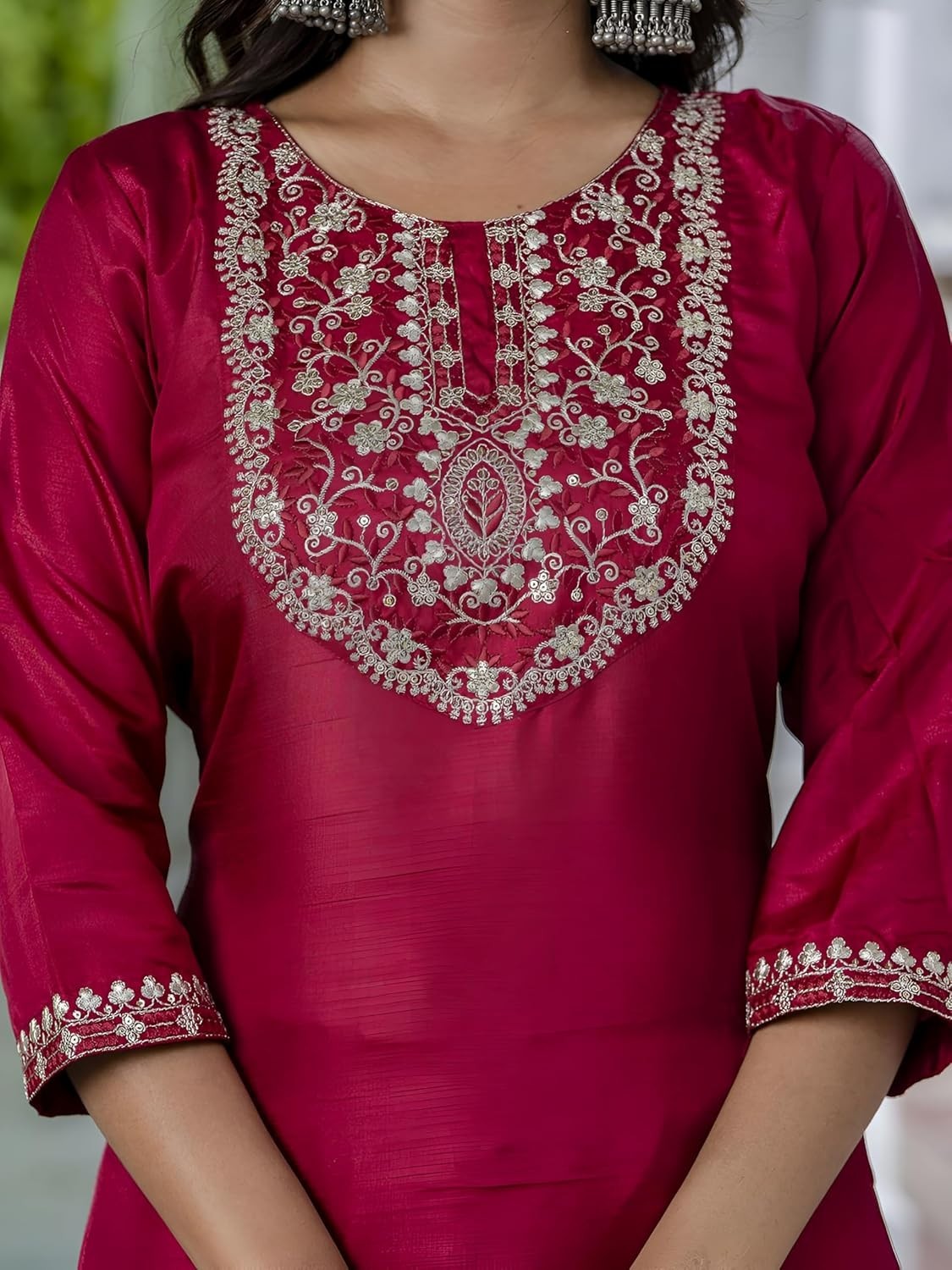 Women’s Viscose Rayon Trendy Regular Fit Embroidery Kurti with Bottom & Dupatta