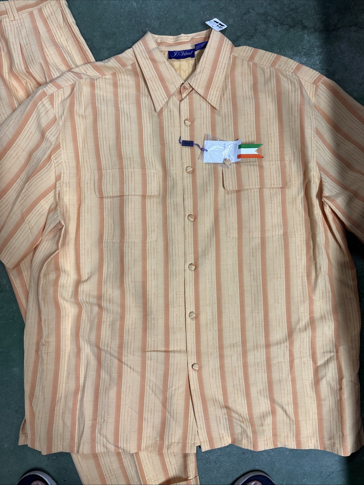Mens J. Vital 2pc Walking Leisure Suit Yellow NWT Size 3X/ 44