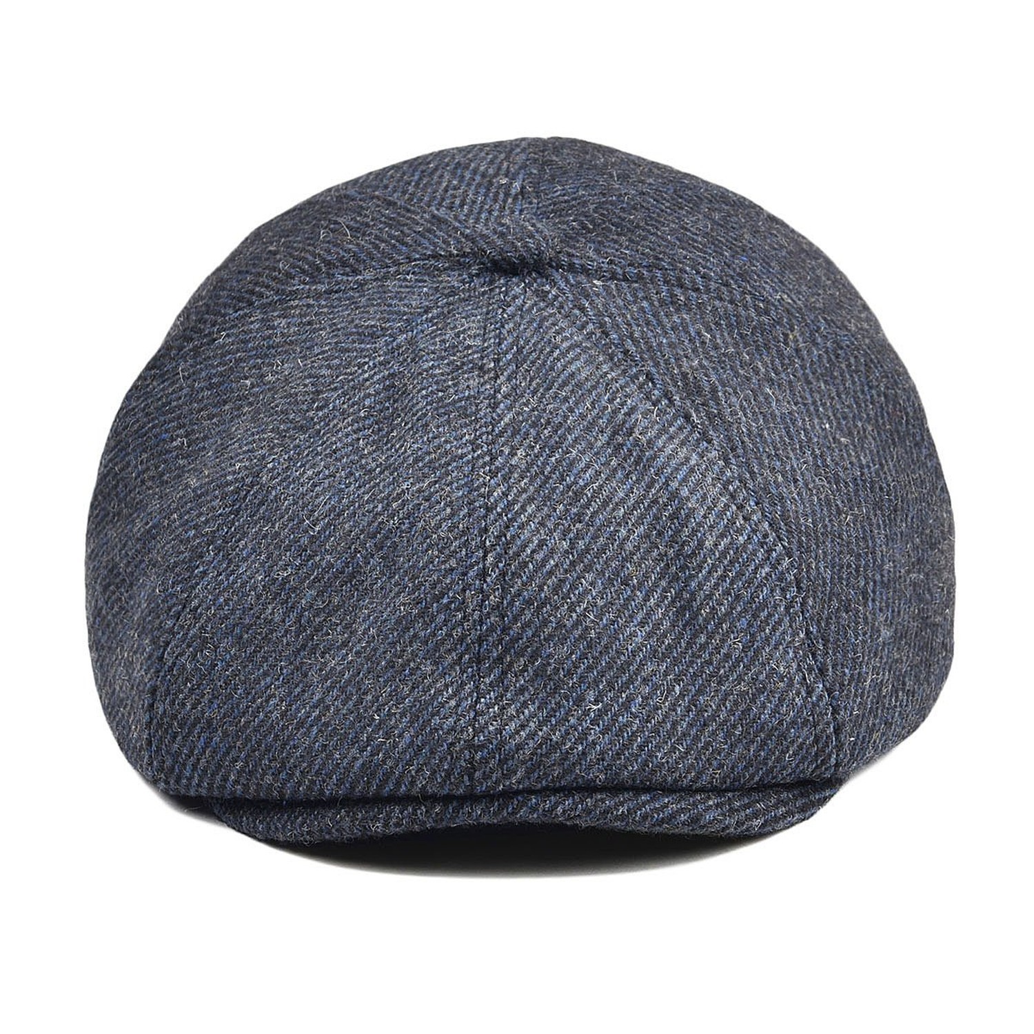 VOBOOM Men Wool Blend 8 Panel Newsboy Cap Herringbone Cabbie Flat Tweed Hat