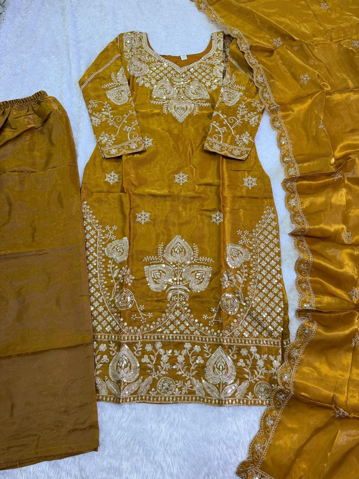 Pakistani Designer Georgette fully embroidered Sequence Work salwar kameez