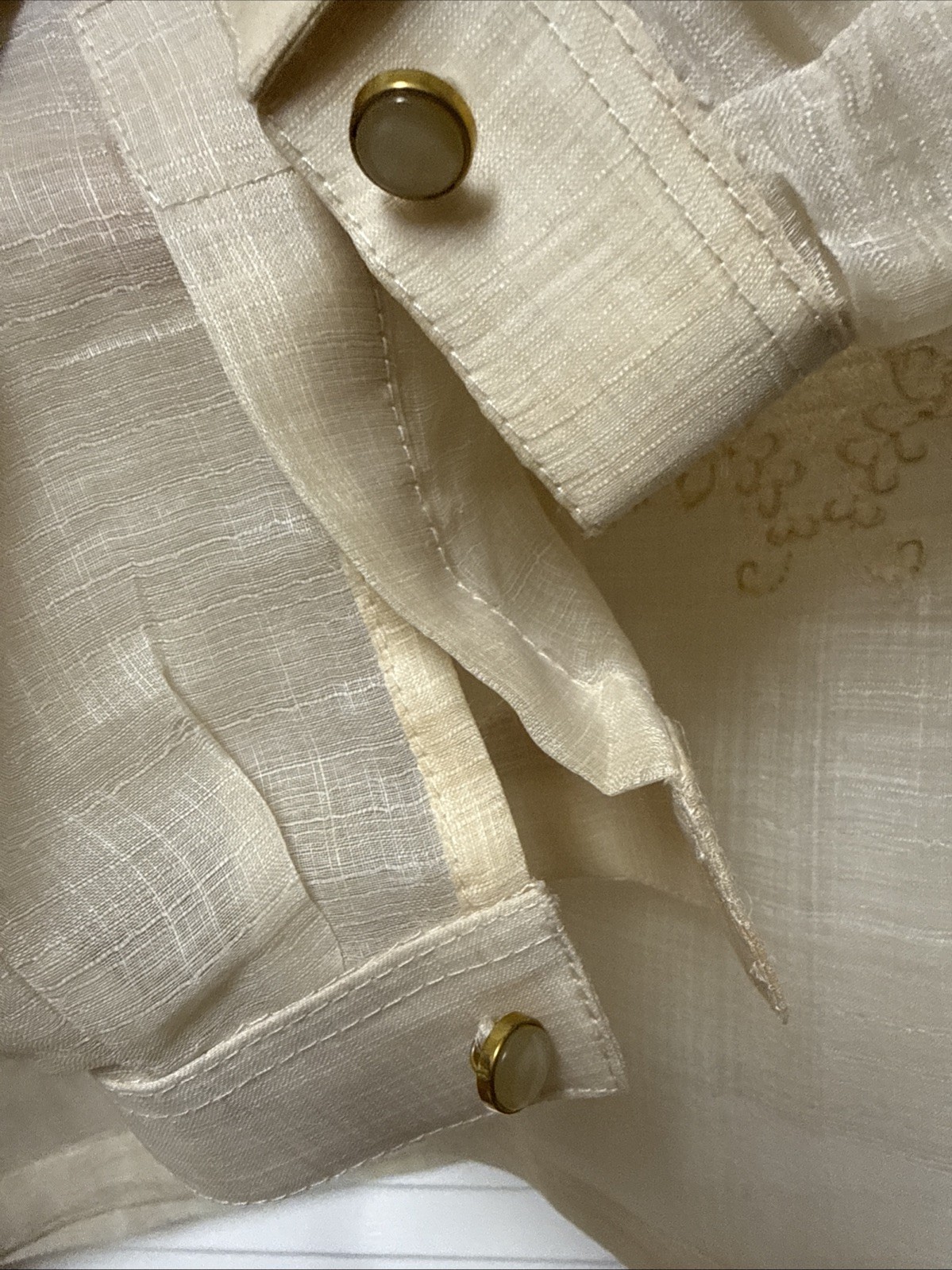 Barong Tagalog Boys’ Youth Cream Formal Dress Shirt Size 18