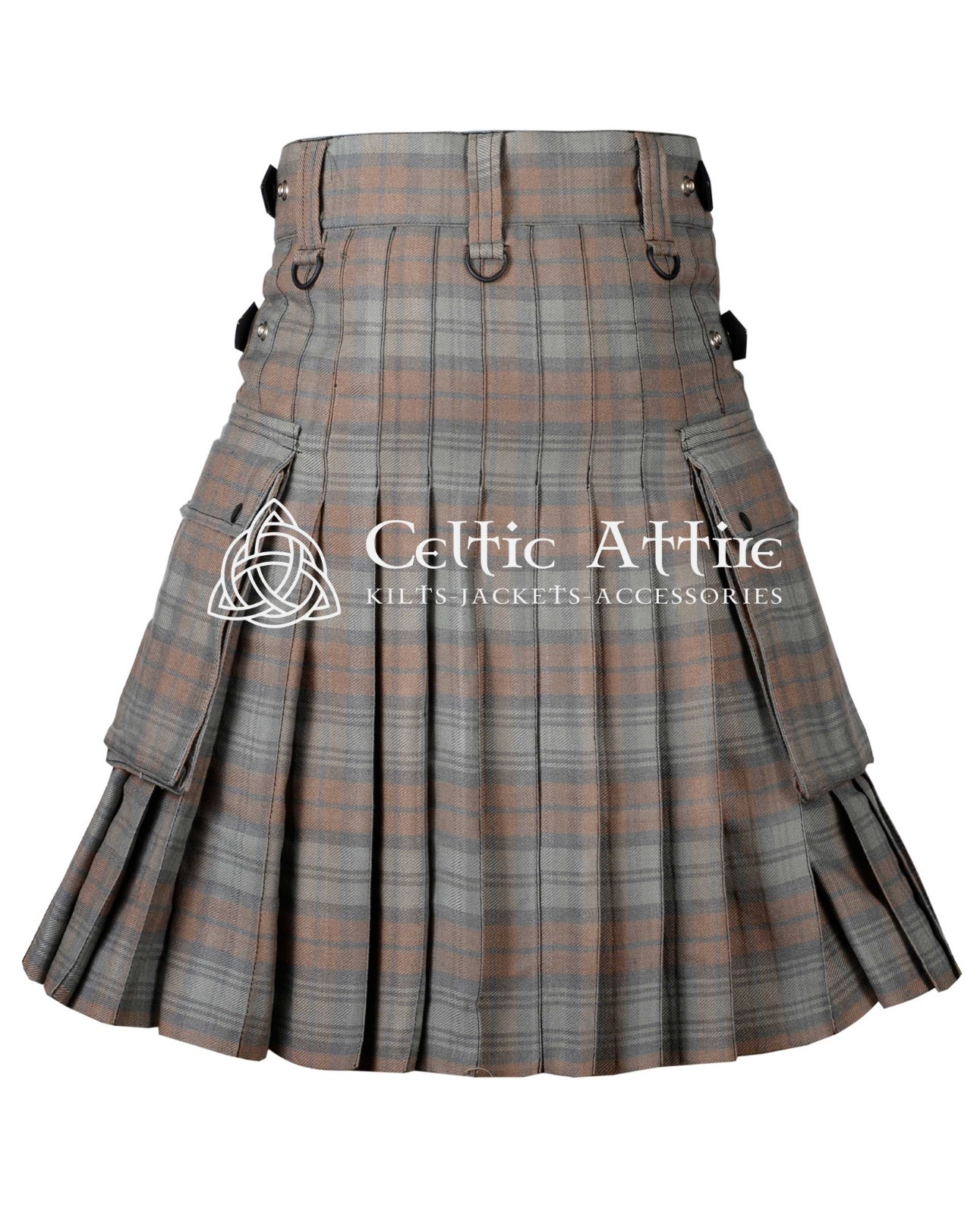 Black Watch Weathered Scottish Utility Kilt – Made to Order By Celtic Attire