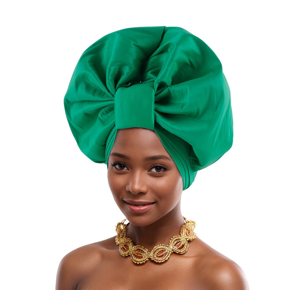 African Women Hijab Headtie Nigerian Auto Gele Wedding Party Hat Turban Aso Oke