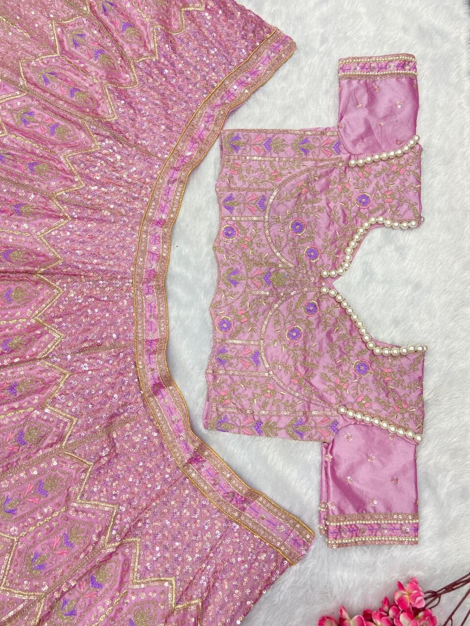 Designer Heavy Kasturi Silk Lehenga Choli With Dupatta For Women And Girls