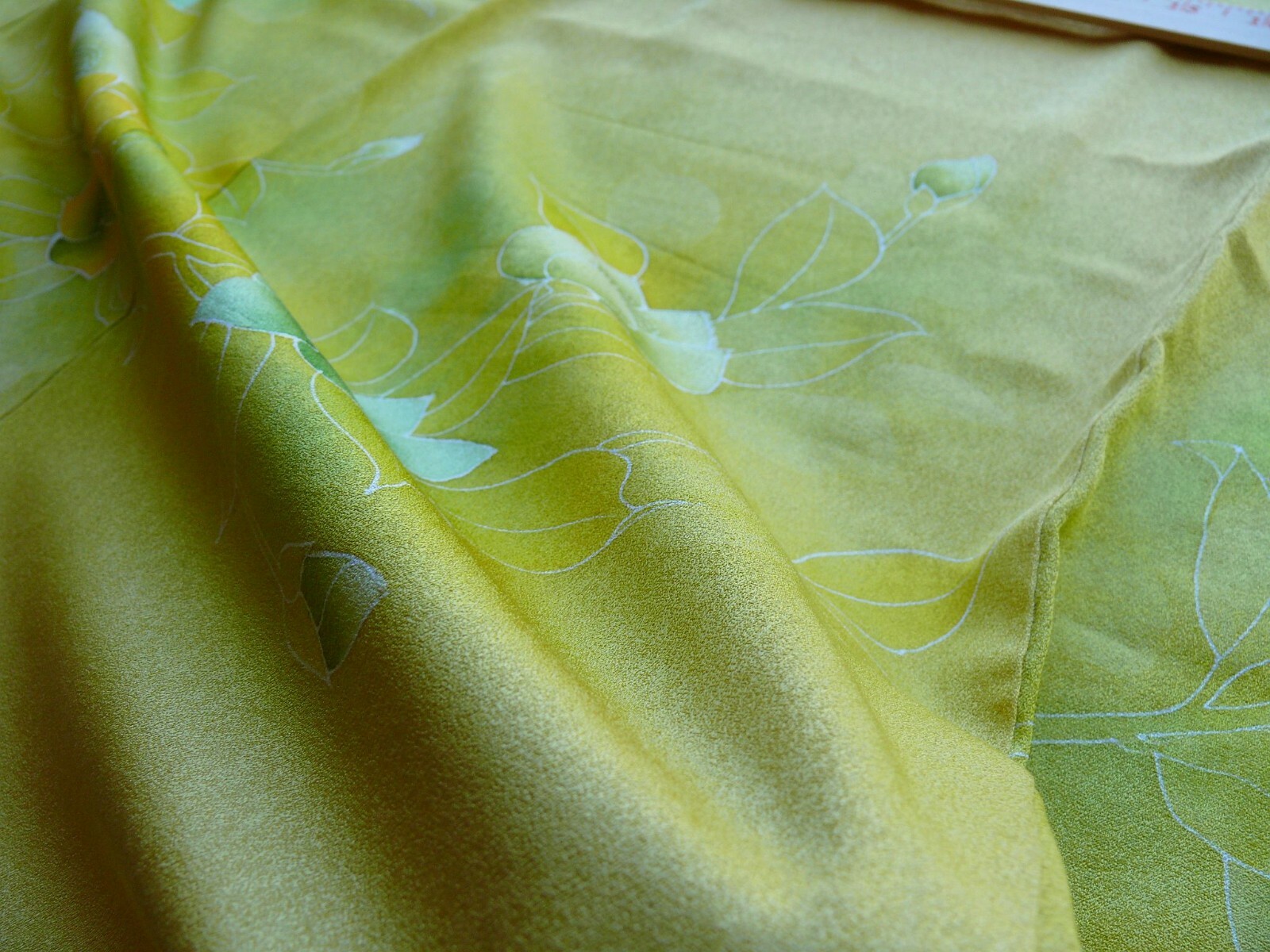 100% SILK WEDDING TSUKESAGE KIMONO:PURE GOLD! Embroidered Yellow Camellia@G33a