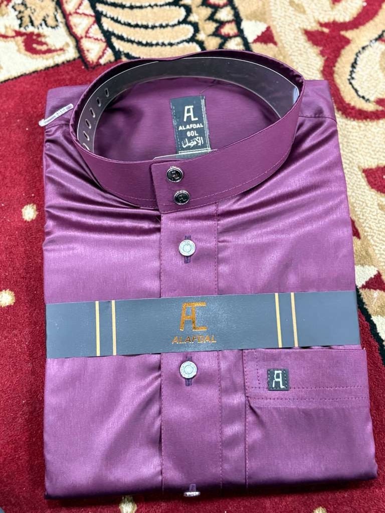 ALAFDAL الدفه التوحيد ALBARON Men’s Thobe XL Assorted Colors Gray Maroon