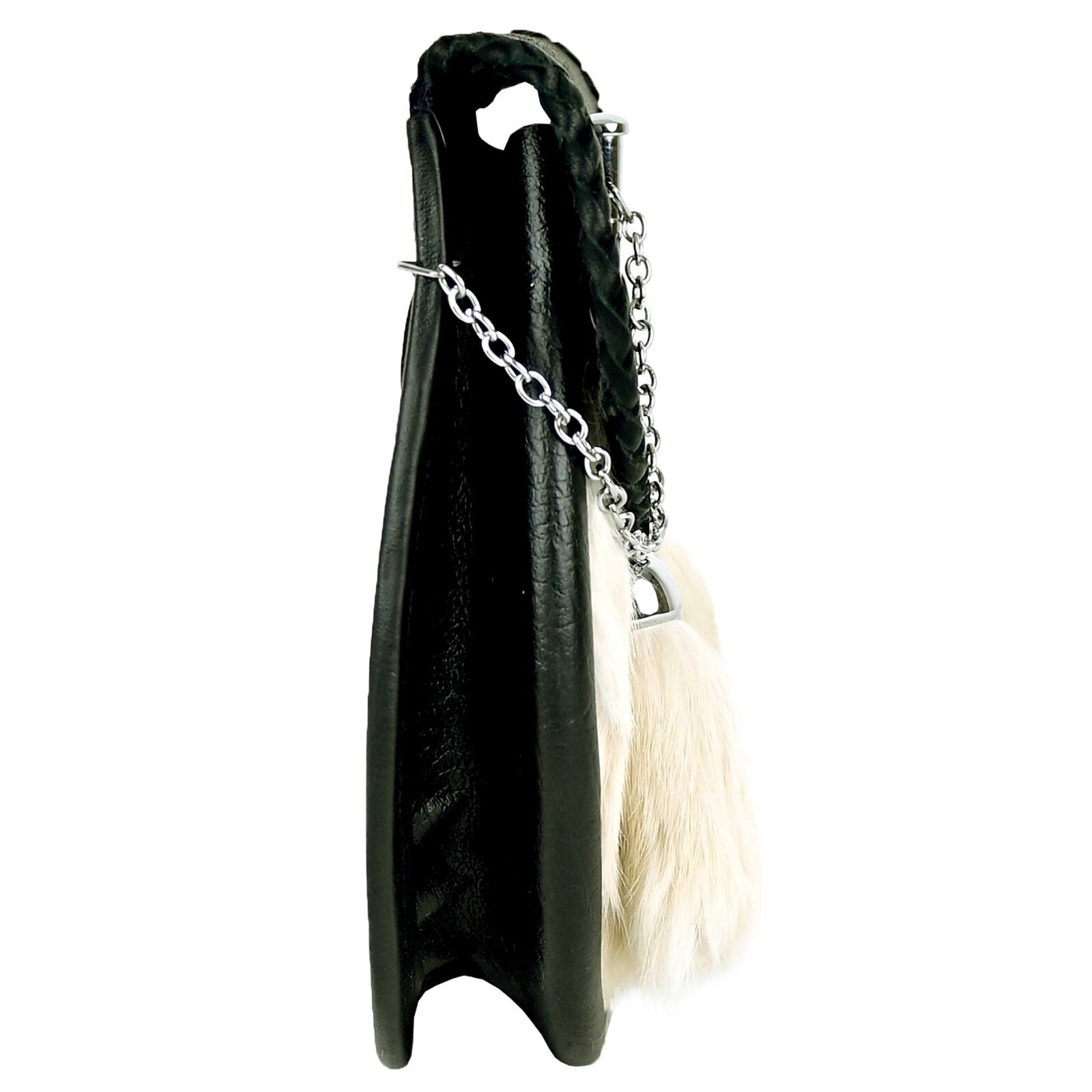 Men’s Kilt Leather Sporran with White Rabbit Fur Scottish Traditional Sporran