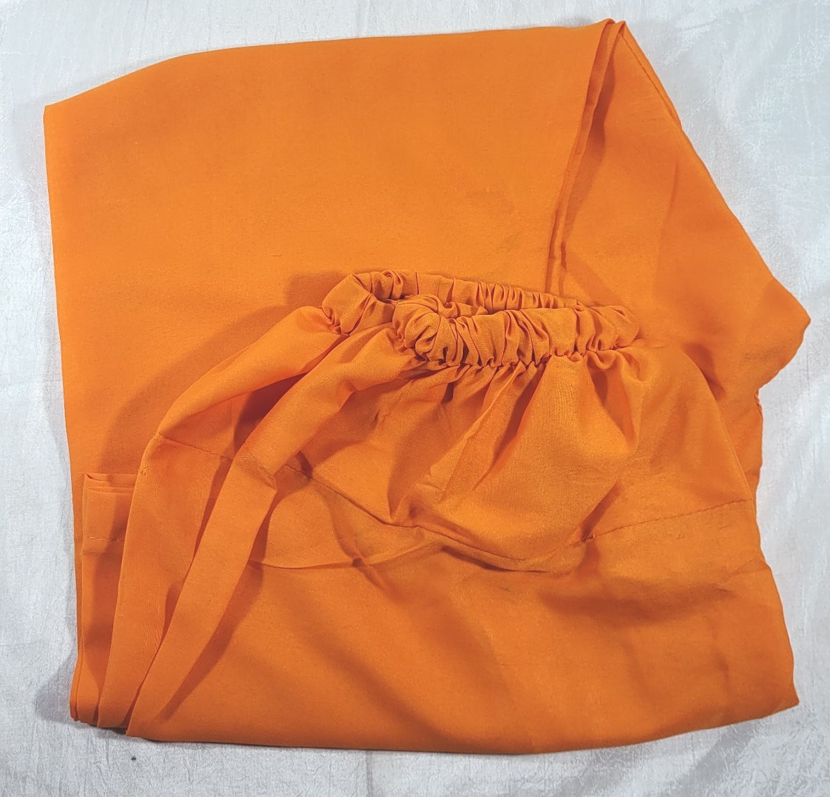 3pc Embroidered Sequin Cotton Chiffon Salwar Kameez & Dupatta – Orange – M